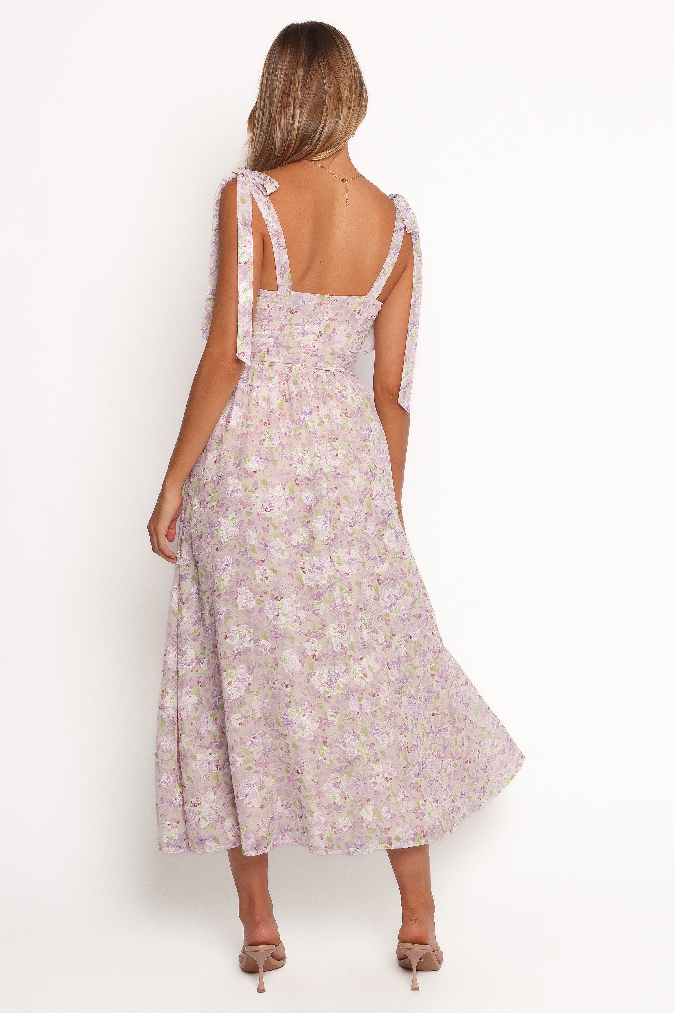 Purple Floral Hayden Maxi Dress with Adjustable Straps