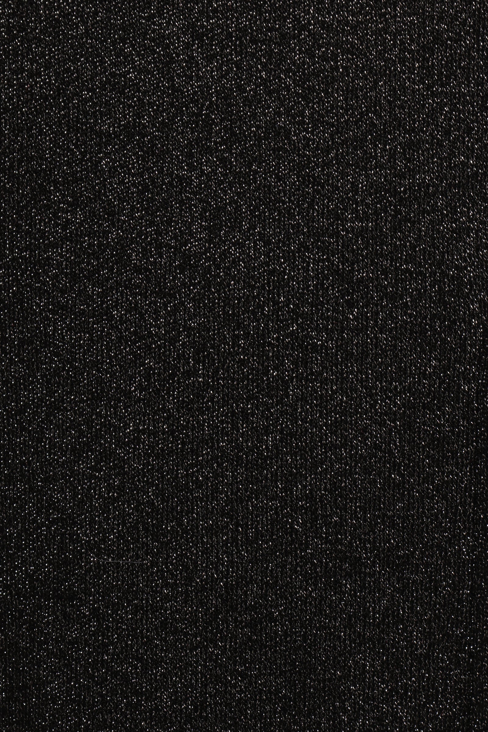 Black Lurex Shimmer Knit Sweater with Cowl Neck