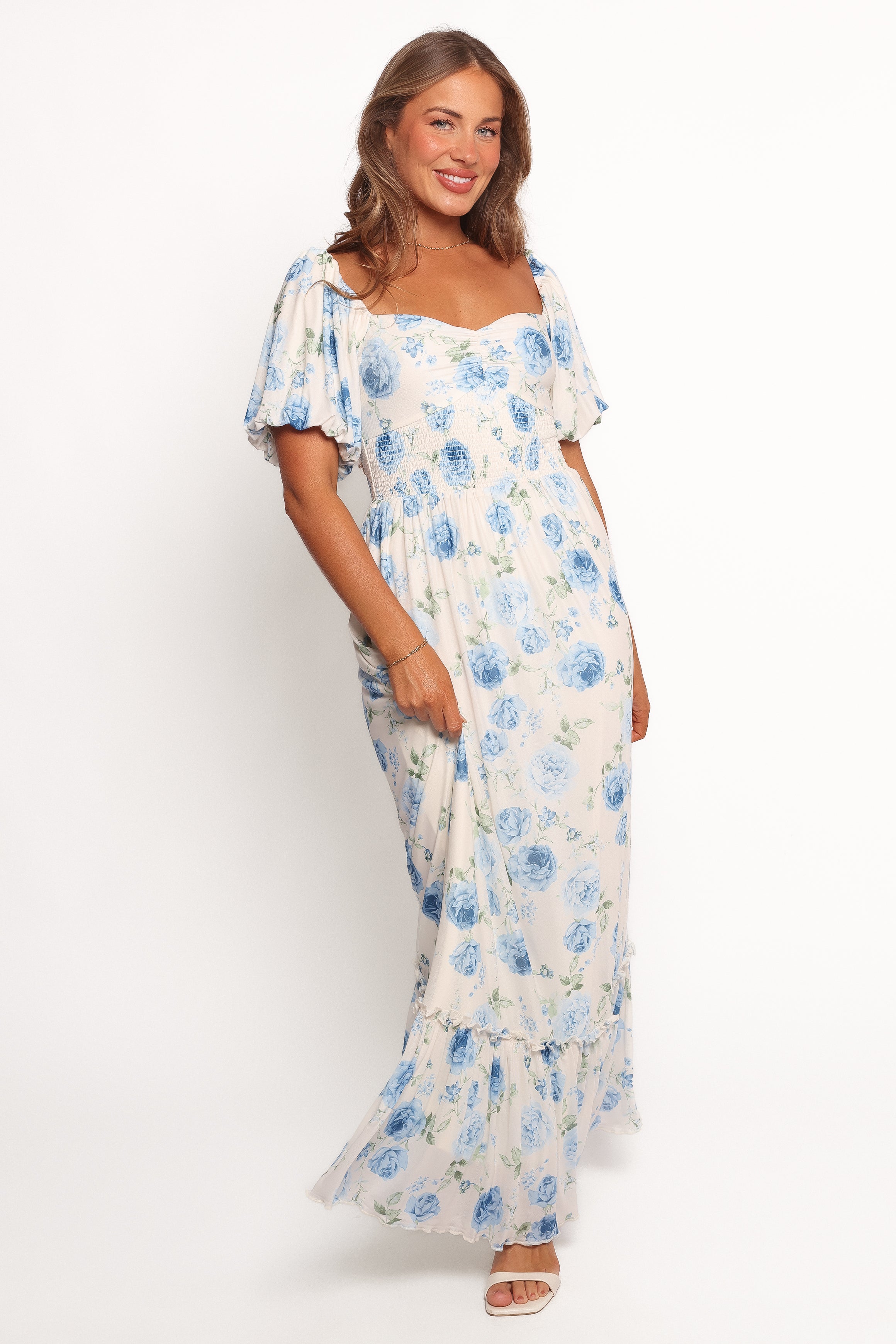Devon Floral Maxi Dress with Square Neckline - Summer Song