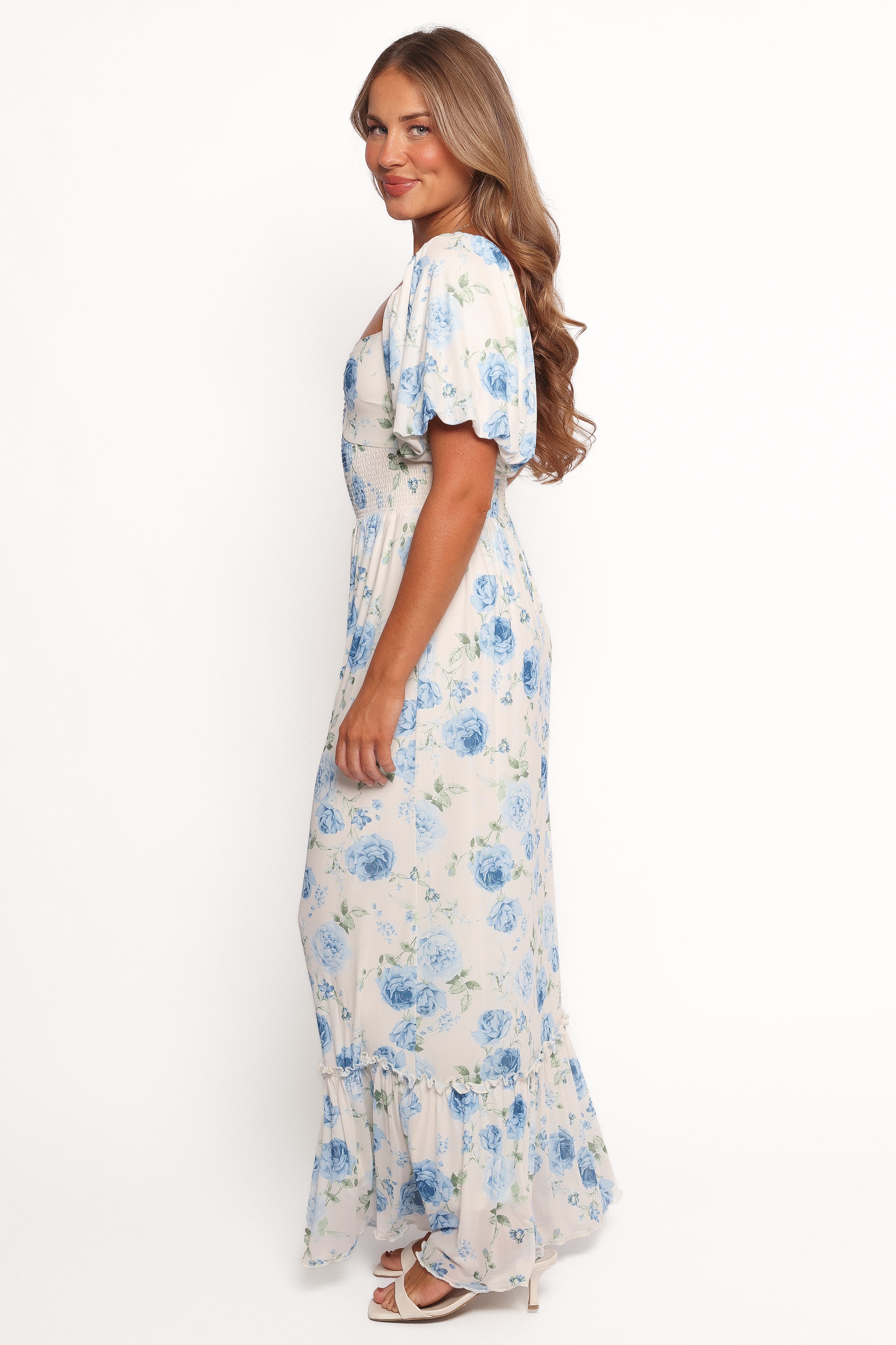 Devon Floral Maxi Dress with Square Neckline - Summer Song