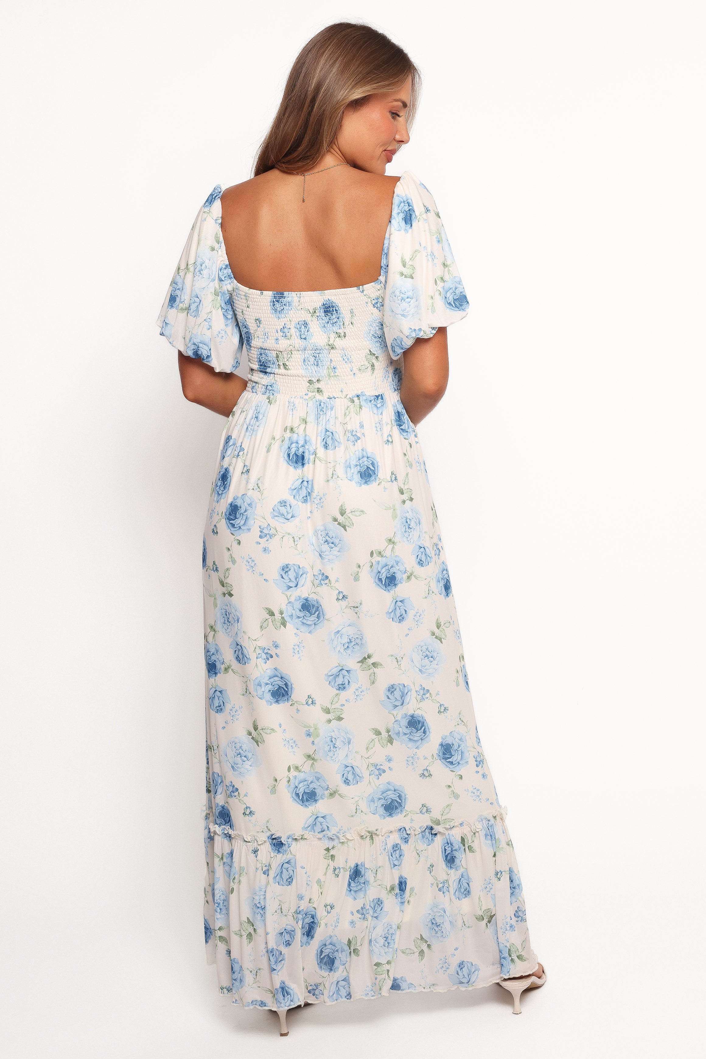 Devon Floral Maxi Dress with Square Neckline - Summer Song