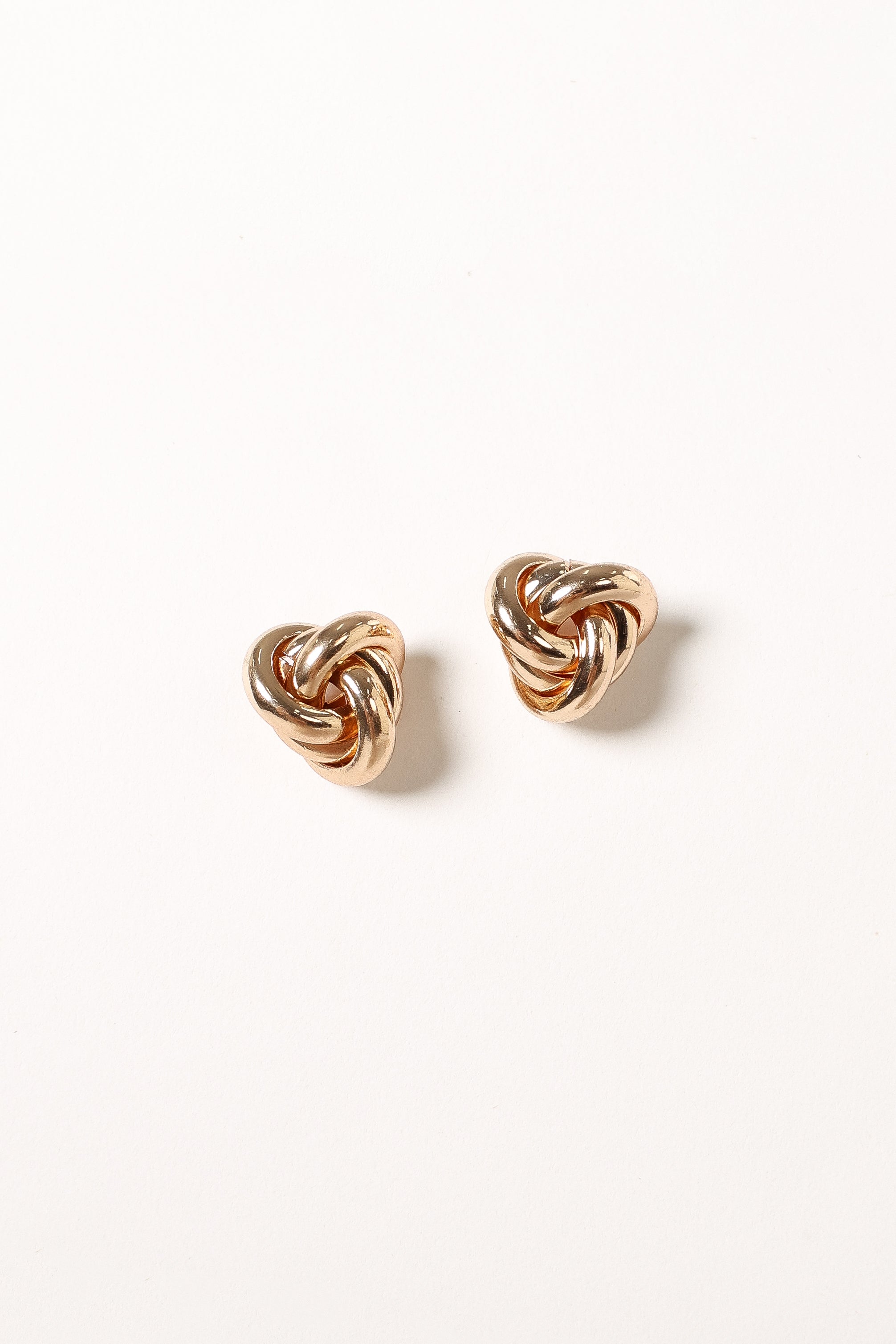 Gold Knot Detail Stud Earrings – Ivvy Gold Alloy Jewelry