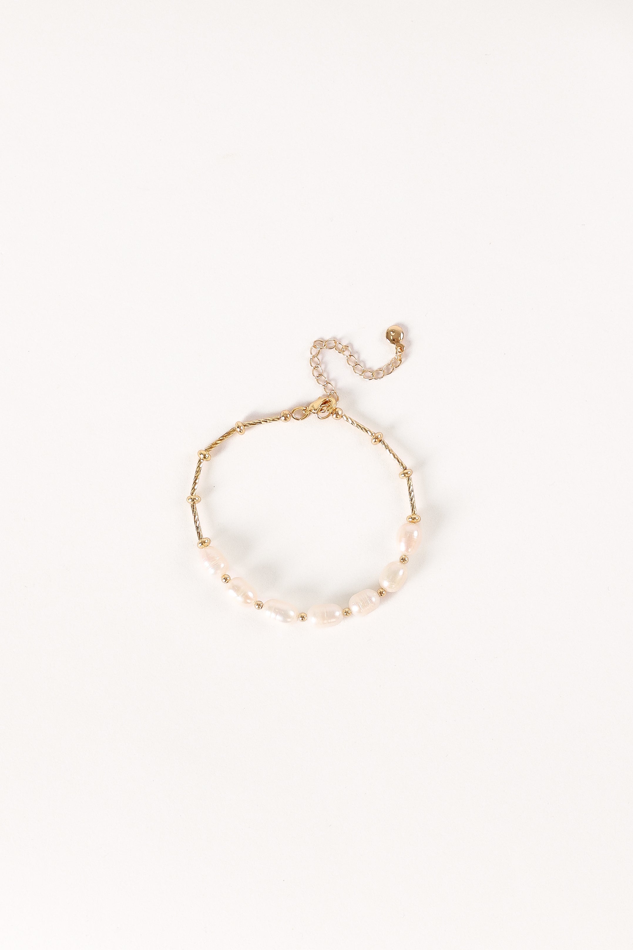 Gold Pearl Bracelet for Women - Elegant Gold-Plated Chain with Faux Pearl Charm