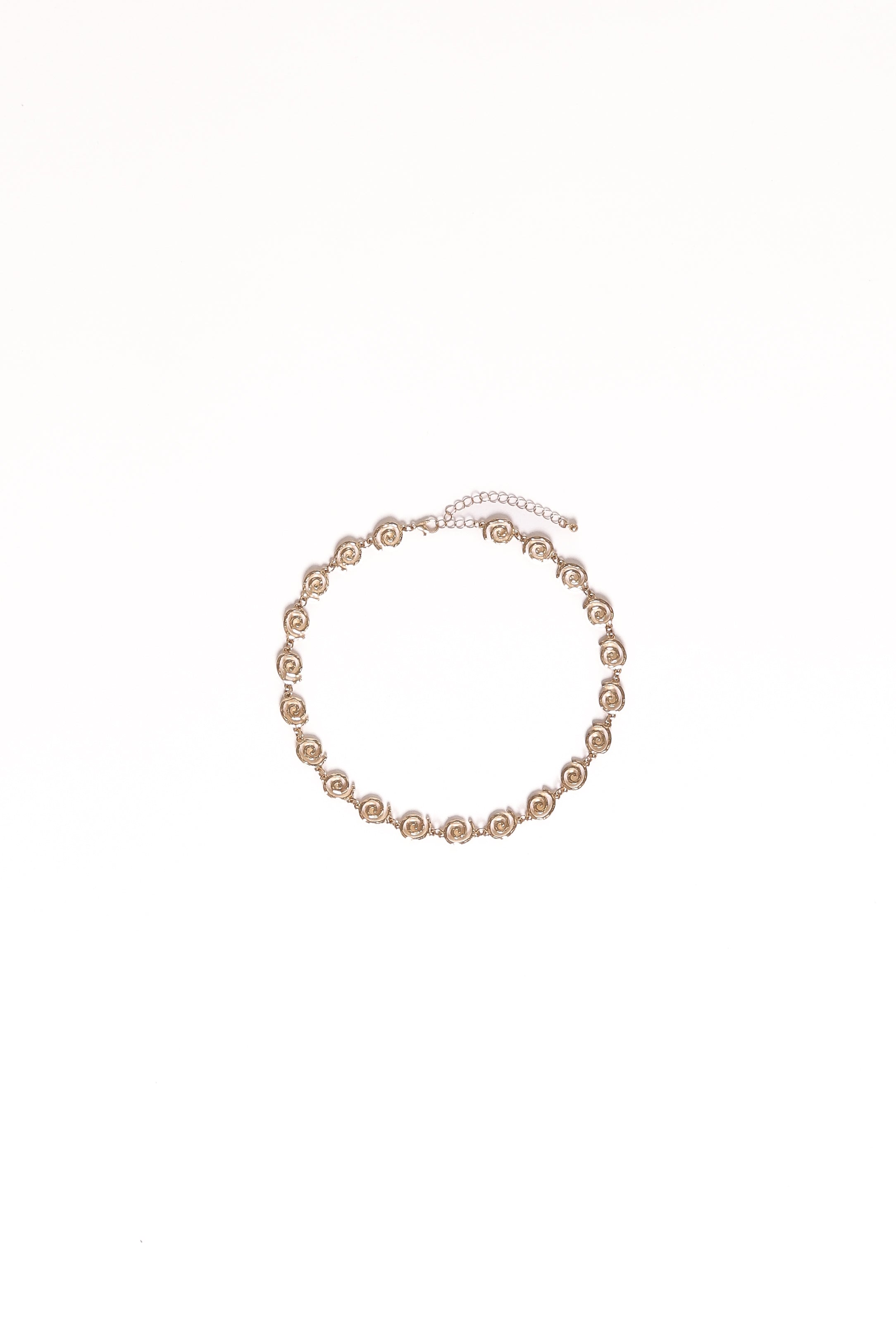 Gold Swirl Sol Necklace - Adjustable Minimalist Jewelry