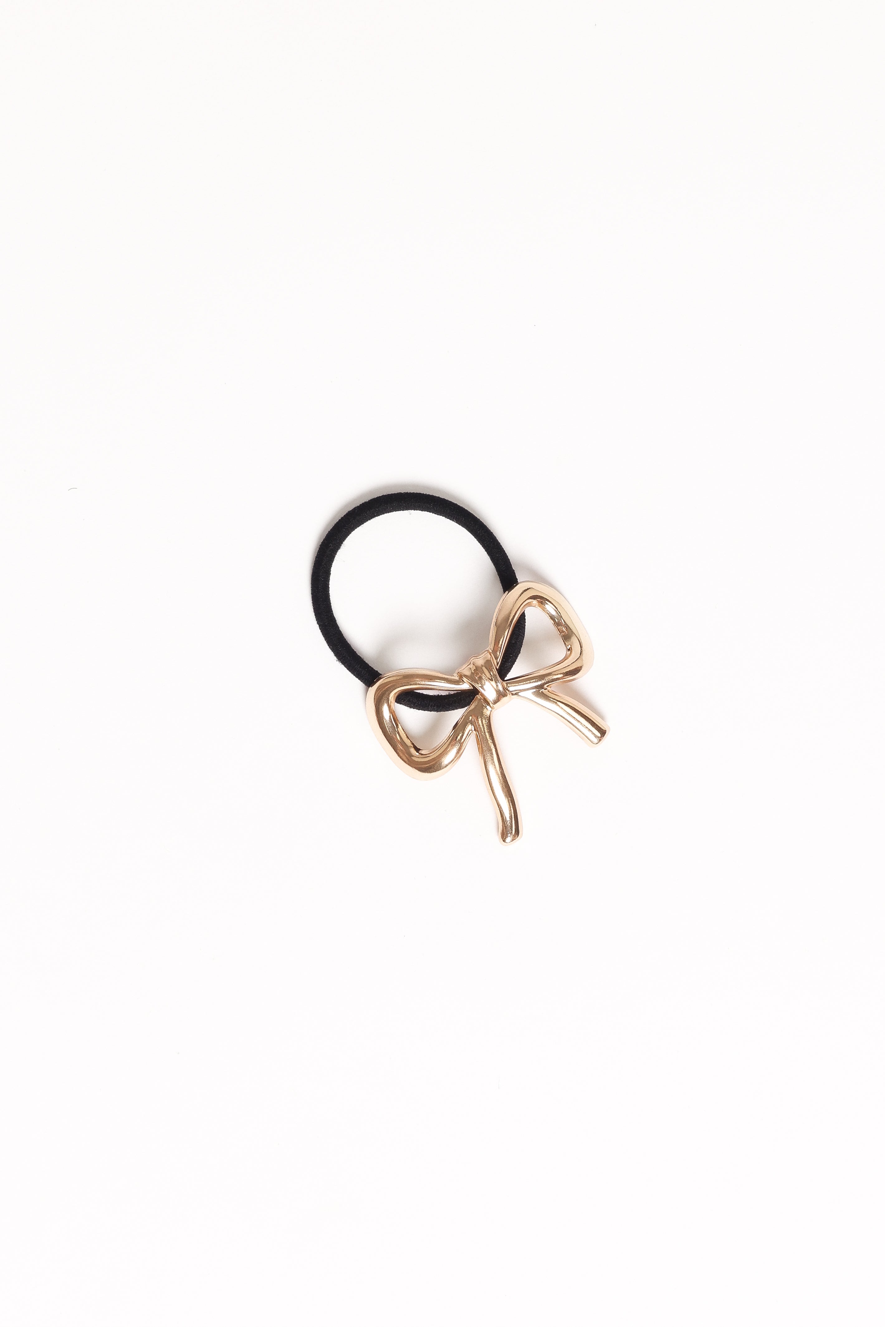 Roxy Gold Bow Hair Tie - Elegant Elastic Hair Accessory