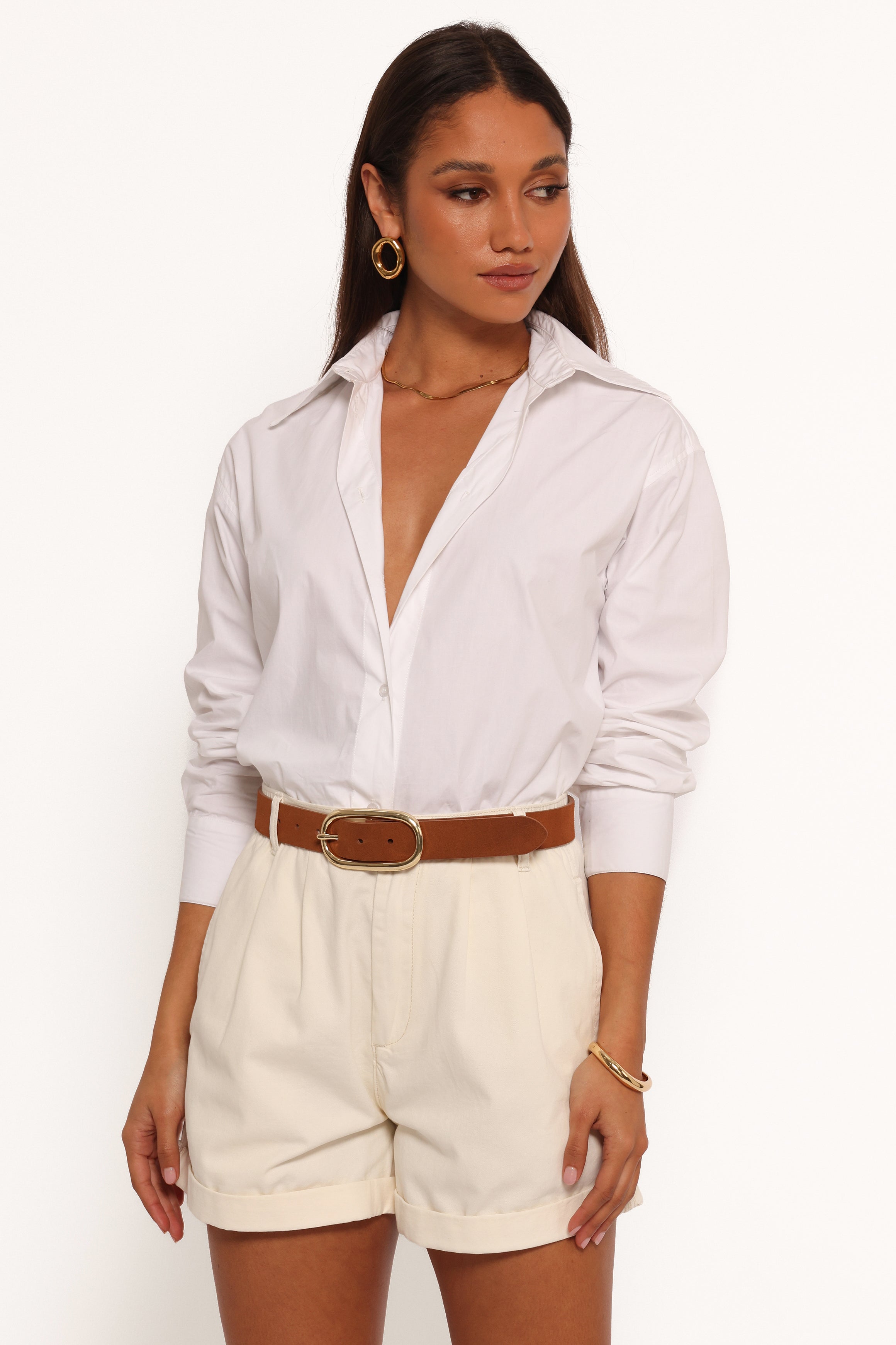 High Waisted Cotton Shorts - Dee Cream Summer Staple