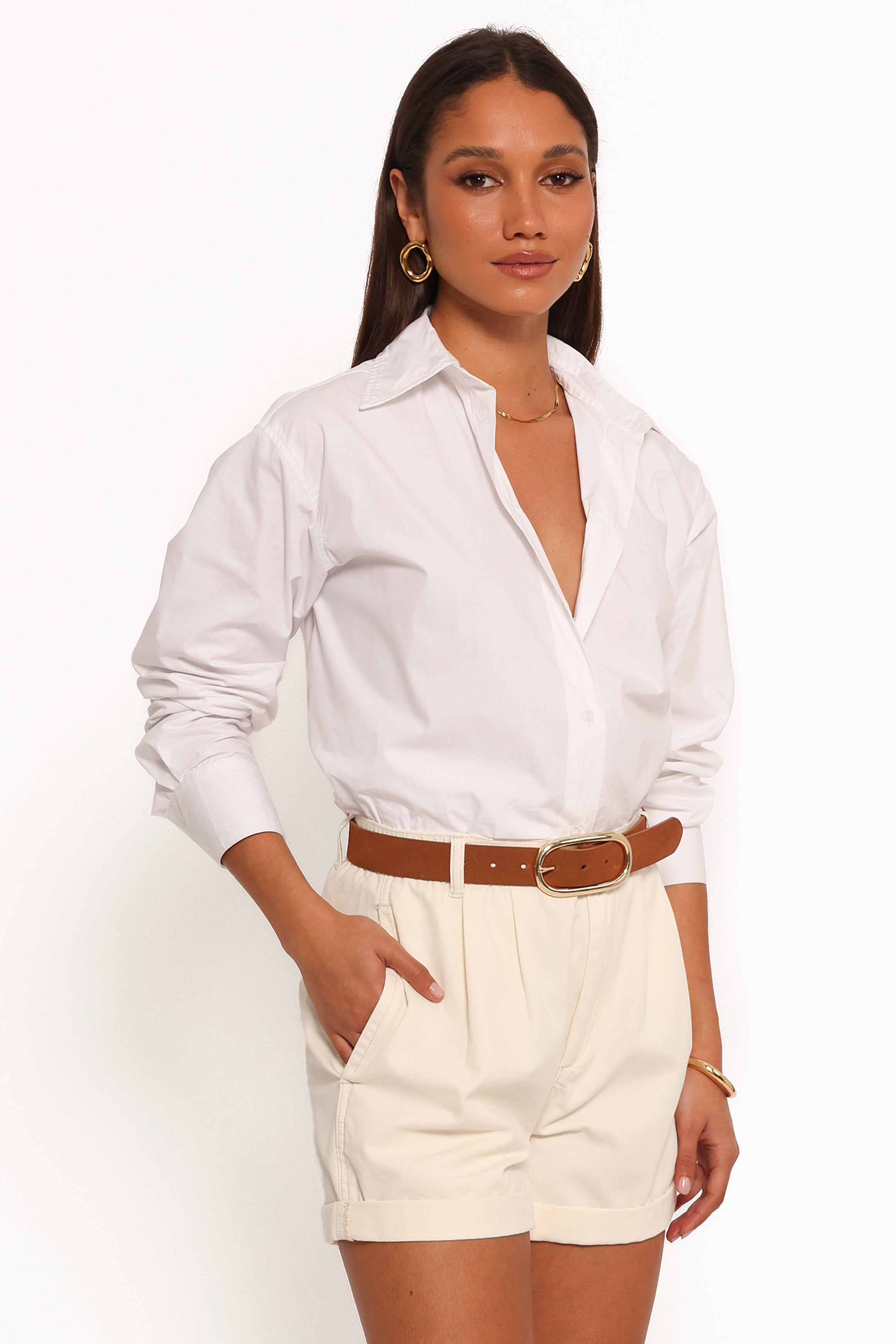 High Waisted Cotton Shorts - Dee Cream Summer Staple
