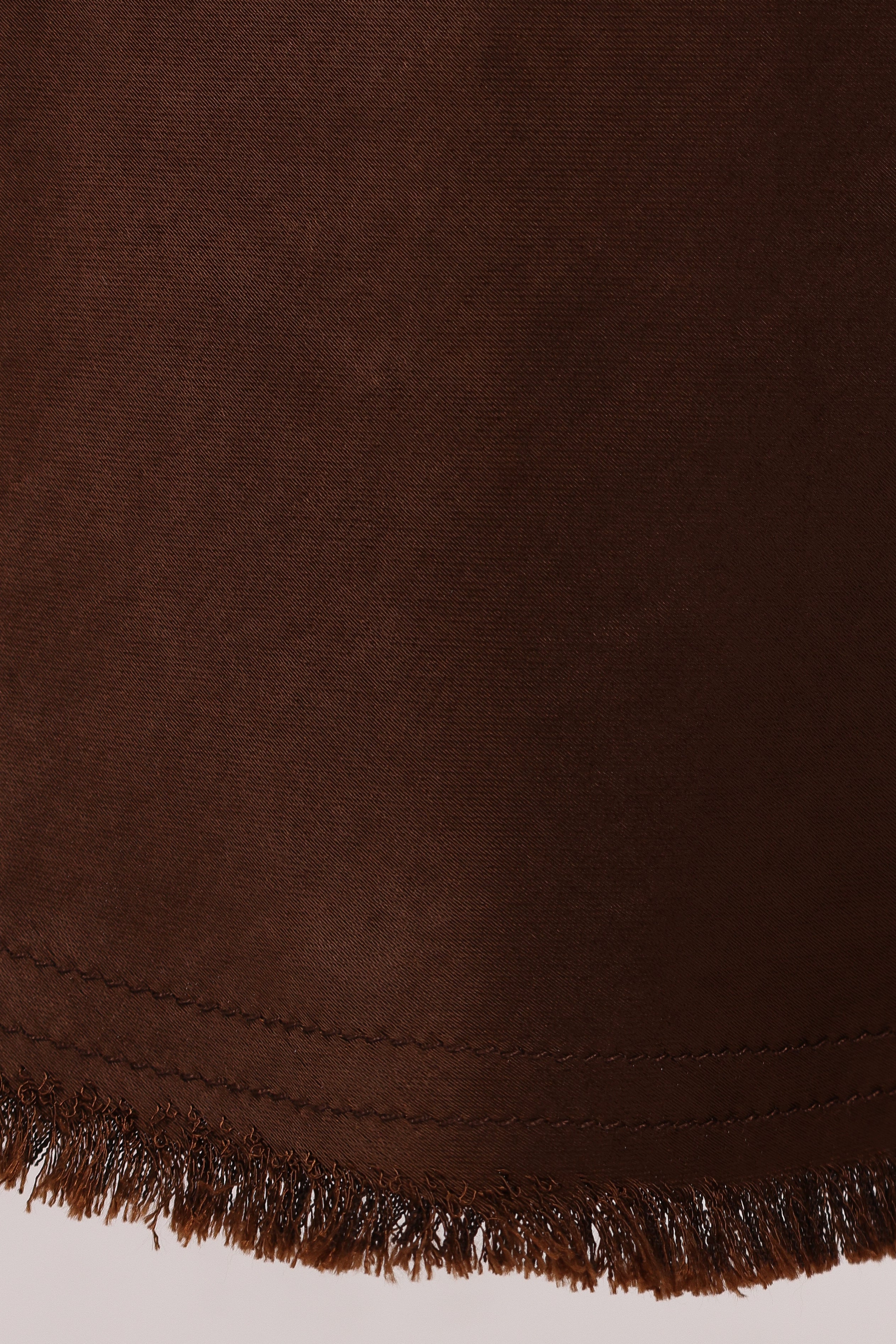 Kora Satin Midi Skirt - Brown with Elastic Waistband