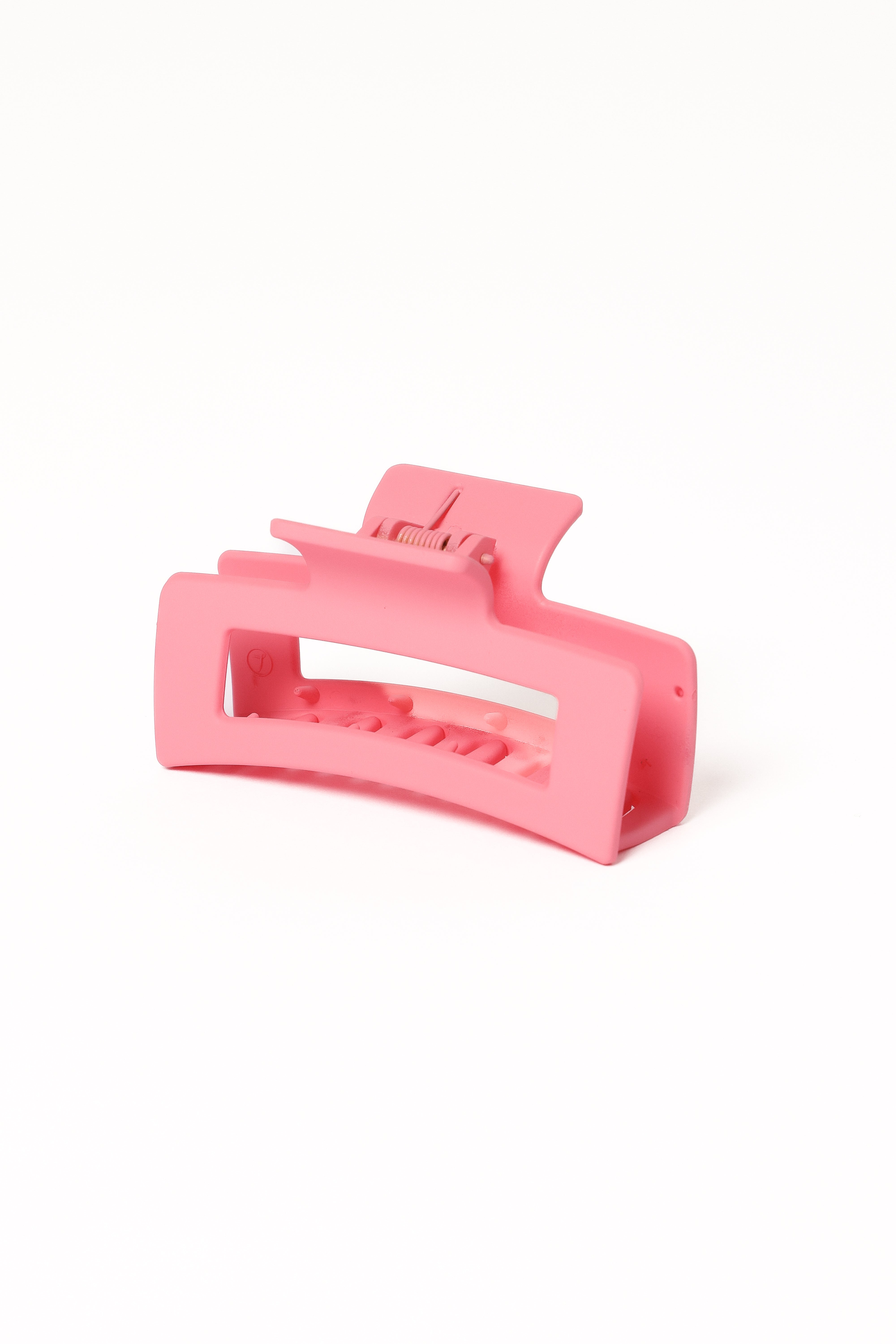Clark Pink Plastic Claw Hair Clip - 3" Sleek Grip Styling
