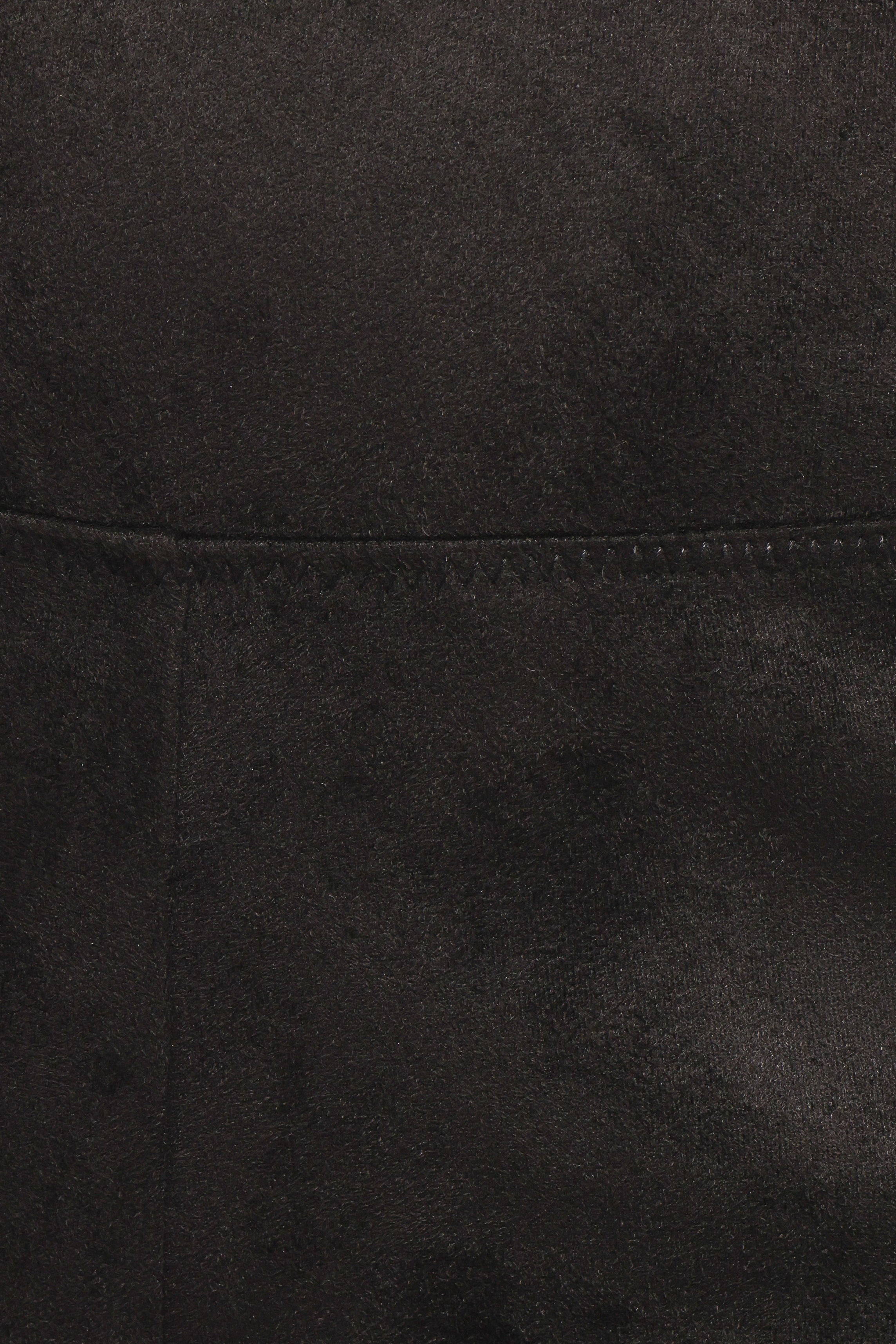 Carolyn High Waisted Faux Suede Pants - Slim Fit Black Polyester