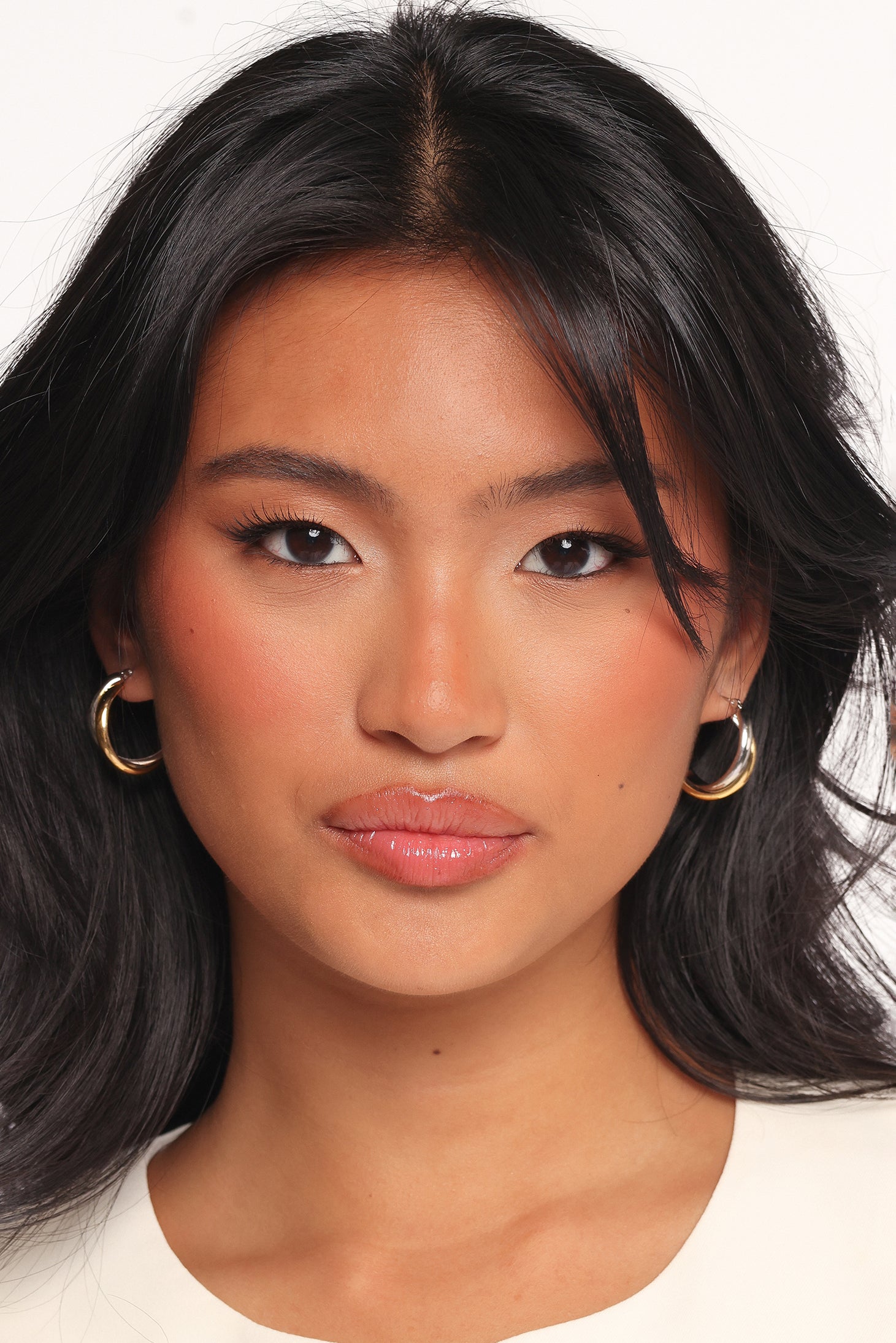 Carlotta Gold & Silver Hoop Earrings - Mixed Metal Design