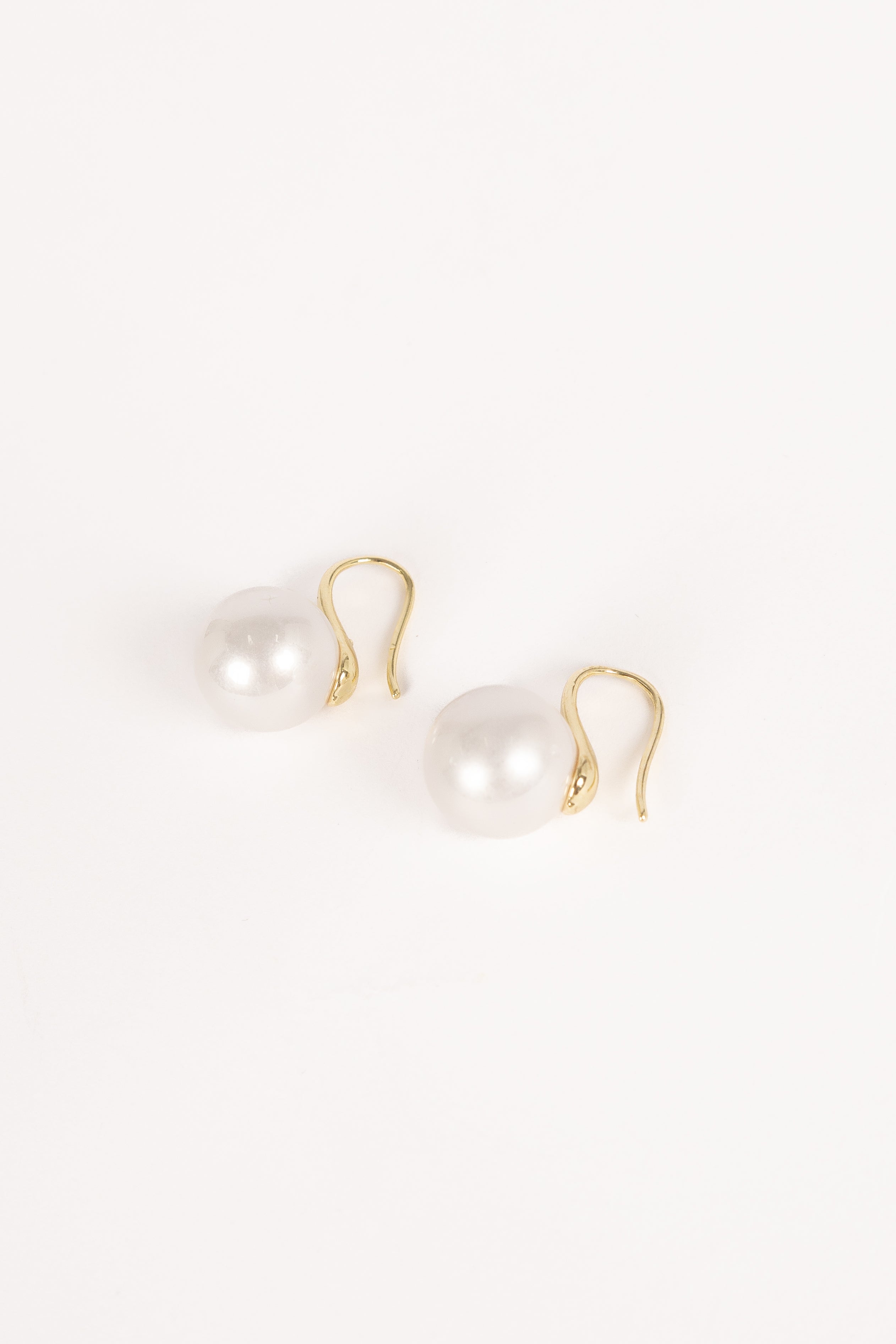 Gold Pearl Drop Earrings - Daniella Elegant Faux Pearl Jewelry
