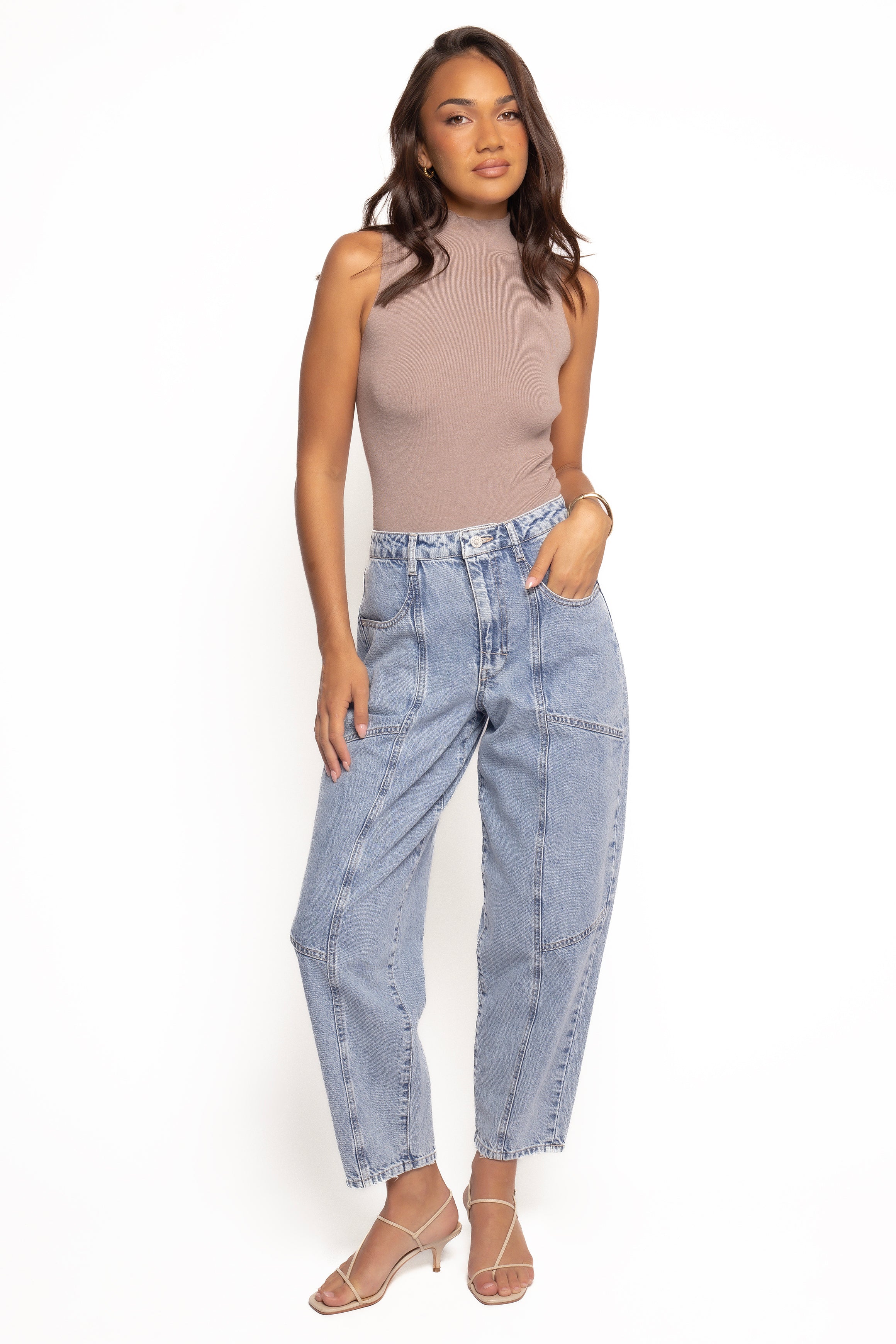 Ellis High Rise Barrel Leg Jeans - 100% Cotton Roadtrip Style