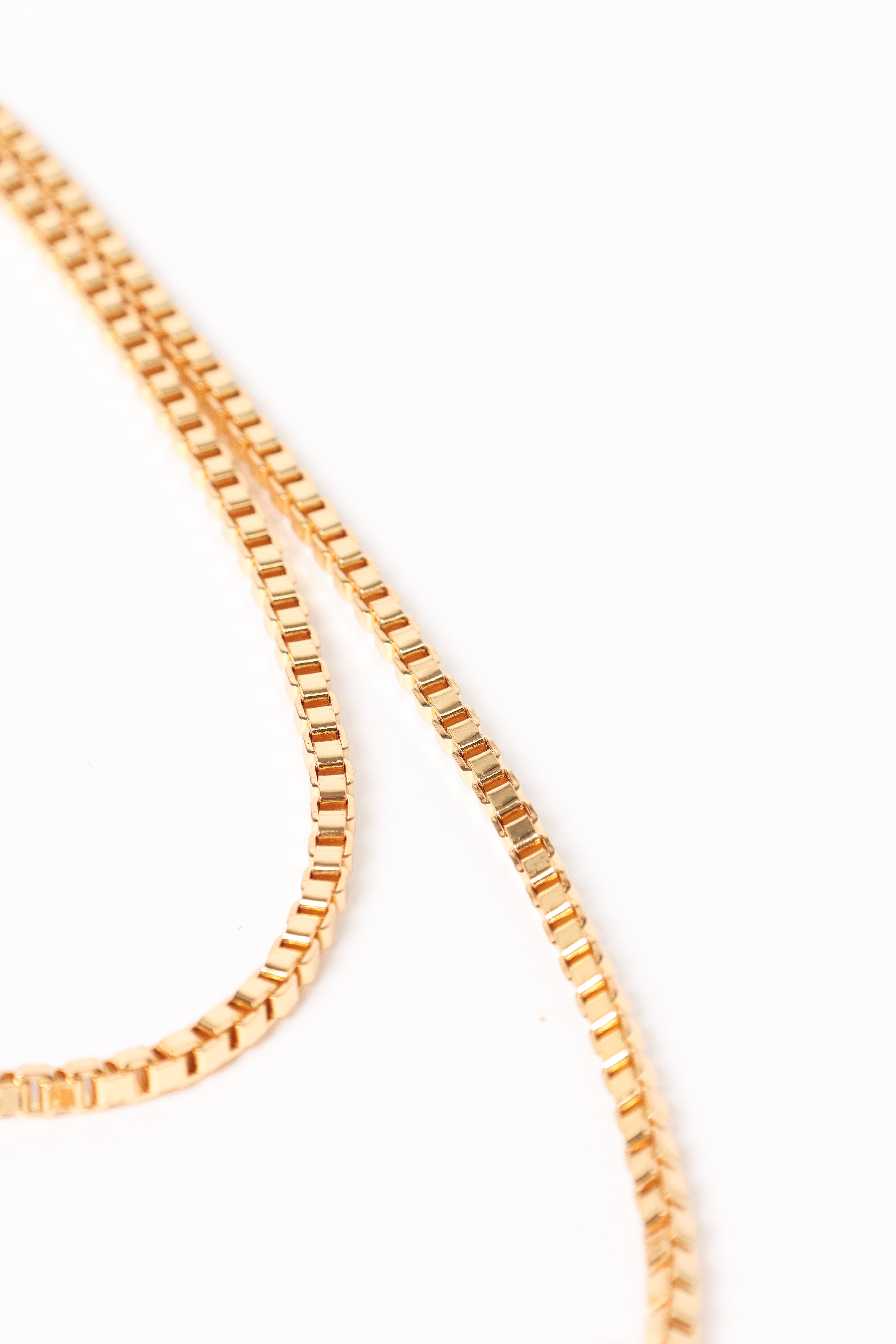 Gold Double Layer Chain Necklace - Arles Stainless Steel Elegant Jewelry