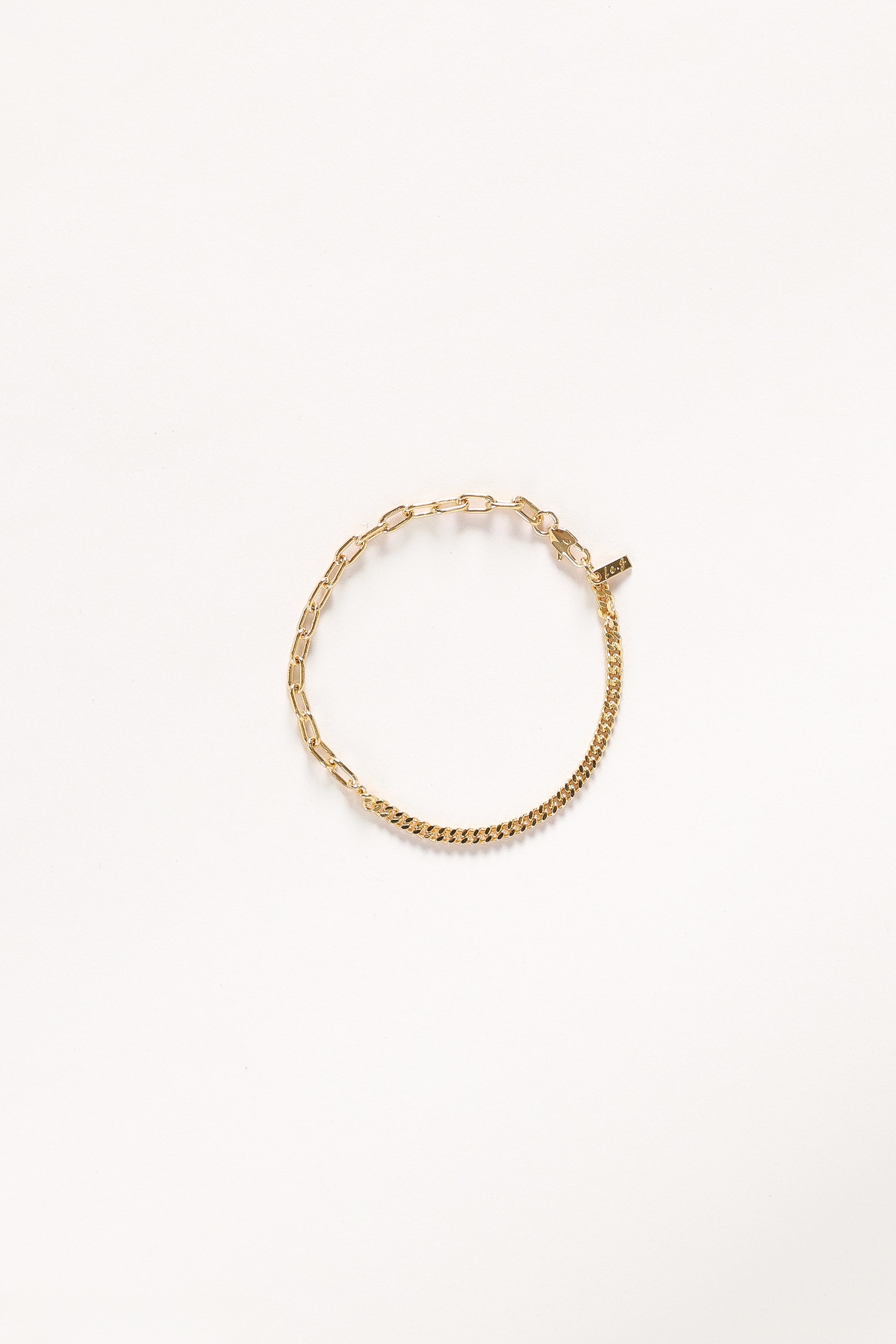 Gold Anna Bracelet - 18k Gold Plated Chain with Dual Link Design