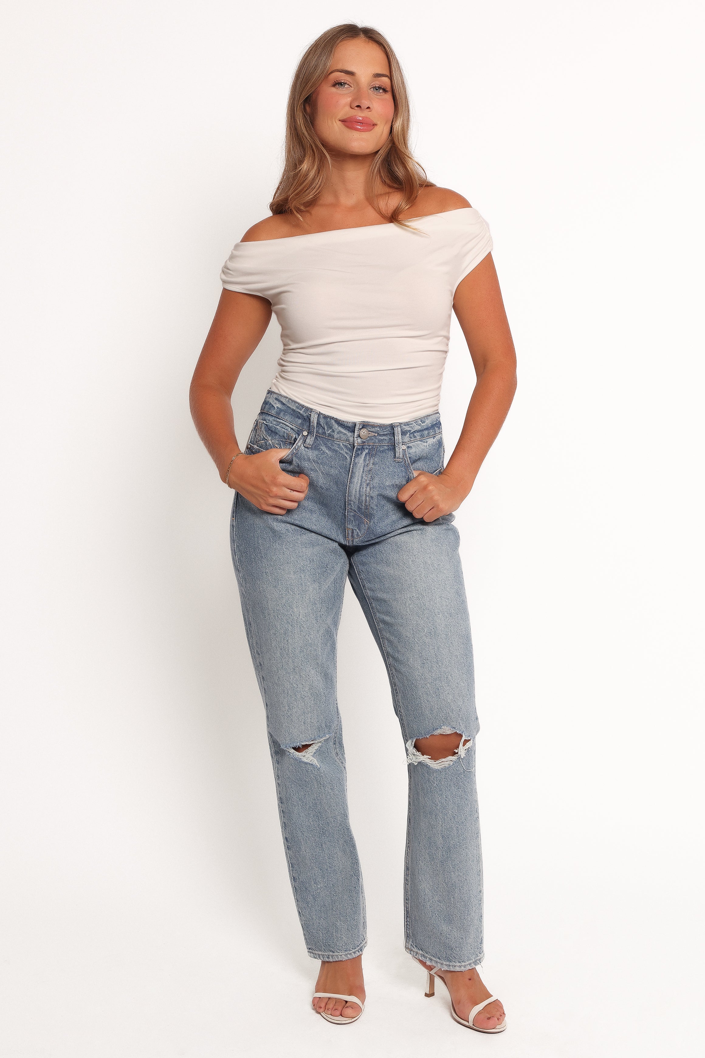 Willa High Rise Straight Leg Jeans - Comfort Stretch Denim