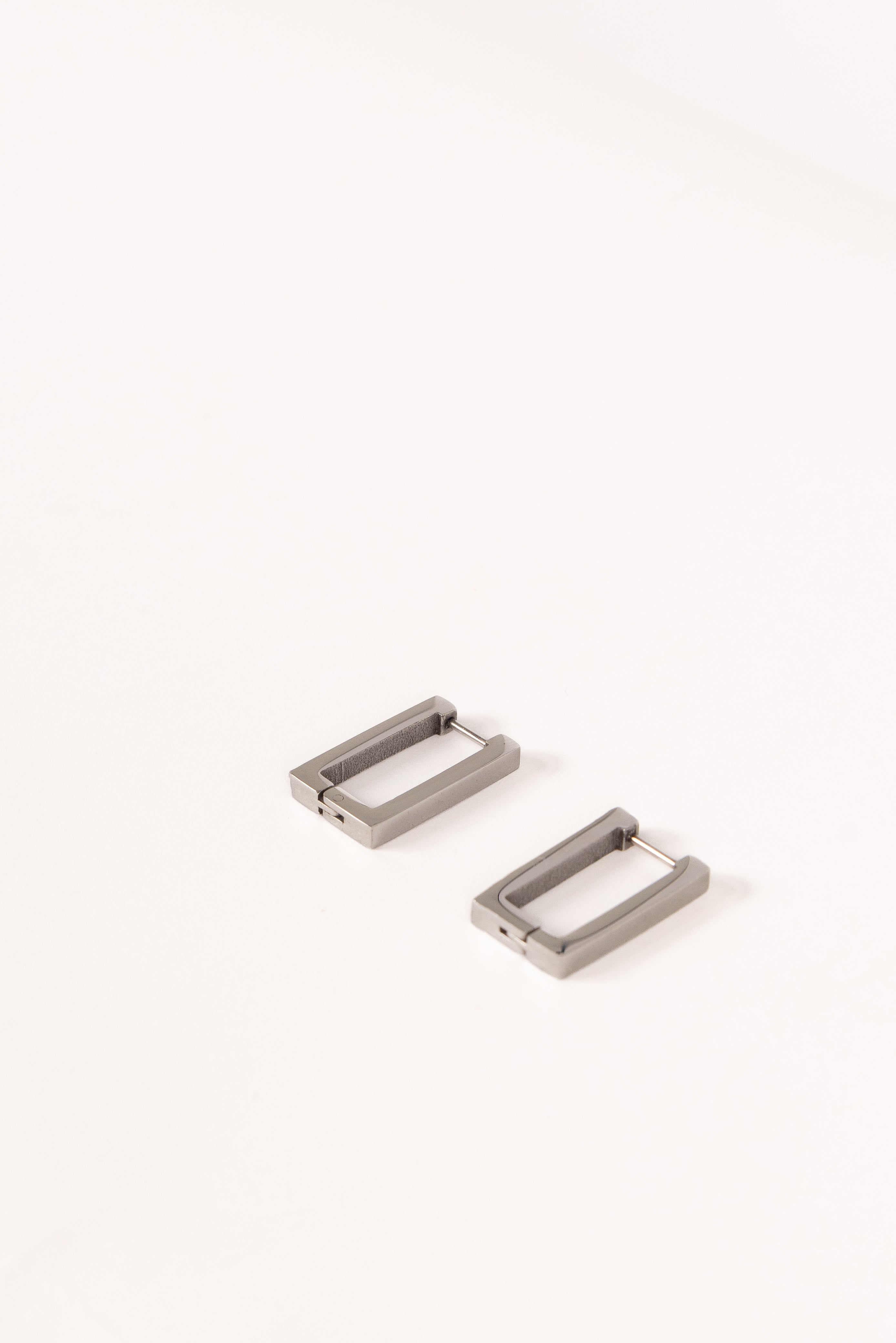 Silver Hoop Earrings - Laurie Alloy Hoops with Clasp Closure