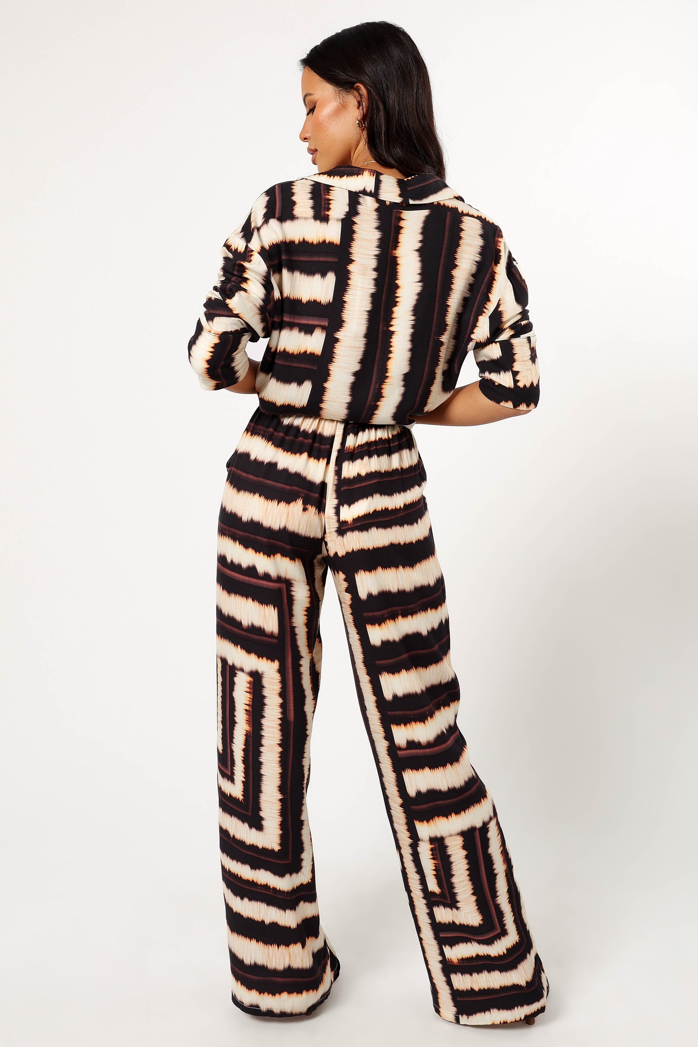 Women's High Waisted Abstract Print Pants - Montara Noria