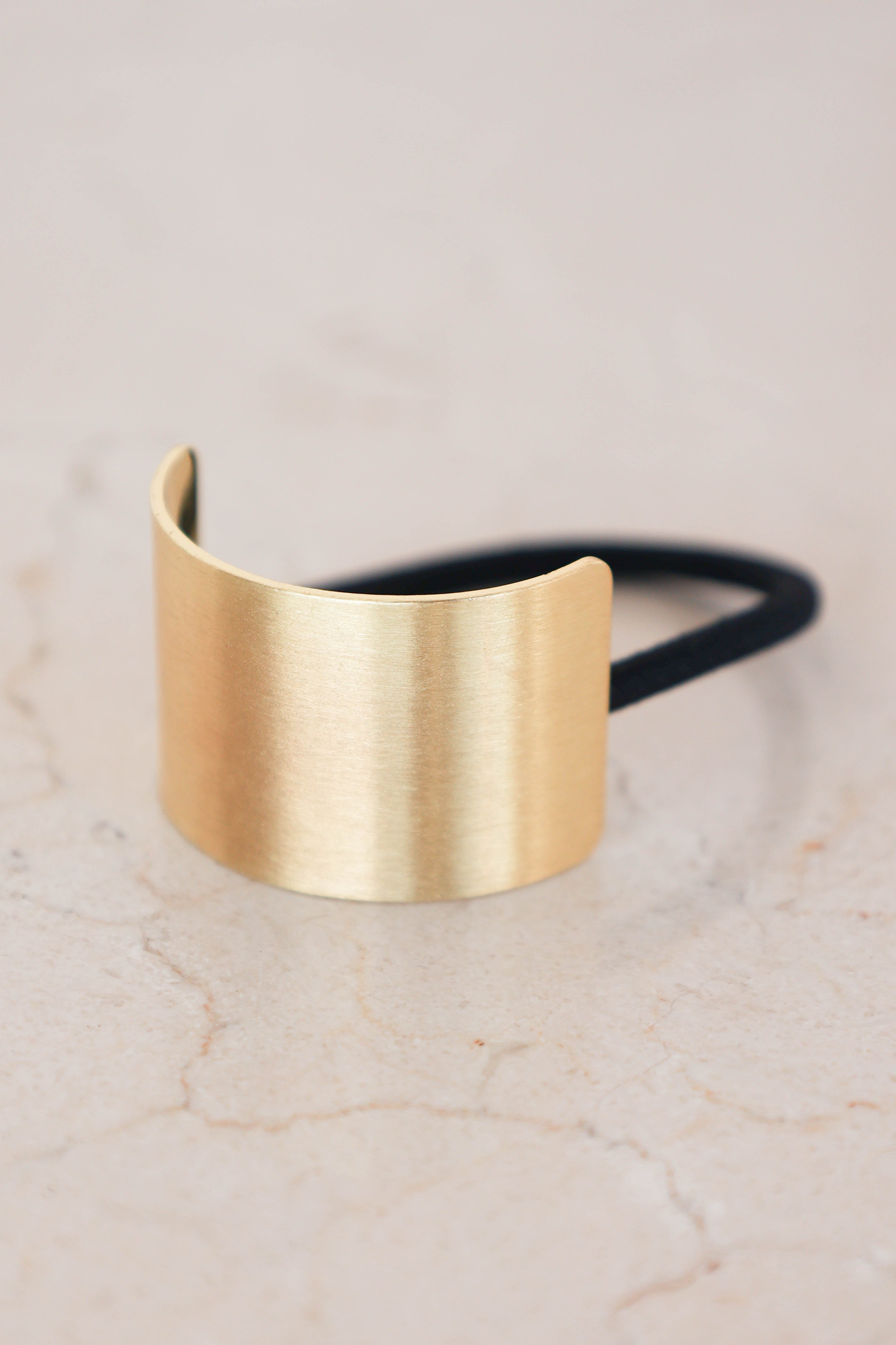 Gold Hair Cuff with Elastic Tie - Aria Glam Hair Accessory