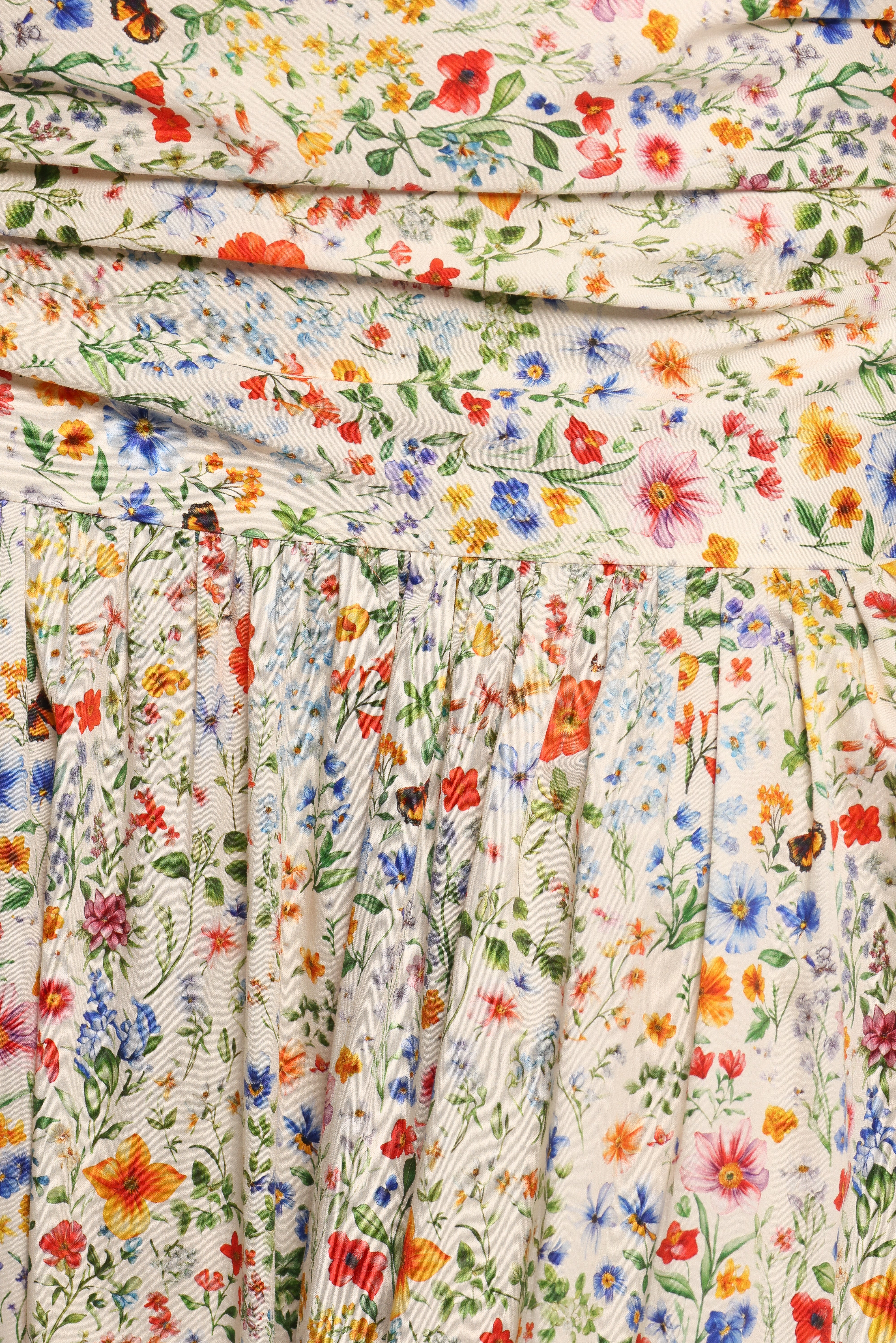 Floral Maxi Skirt - High Waisted Dara Skirt with Drop Waist