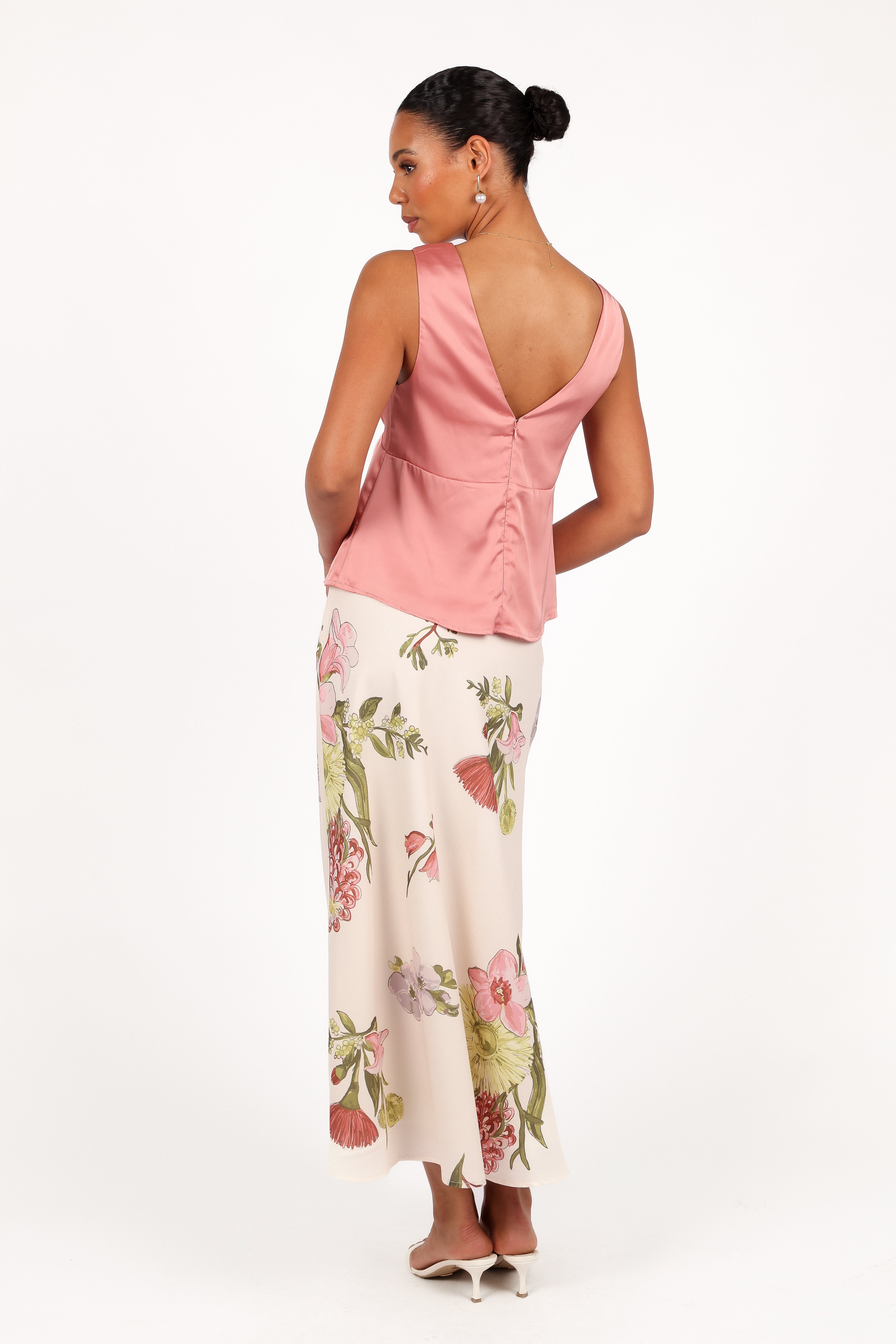 Floral Print High Waisted Maxi Skirt - Evie A-Line Skirt
