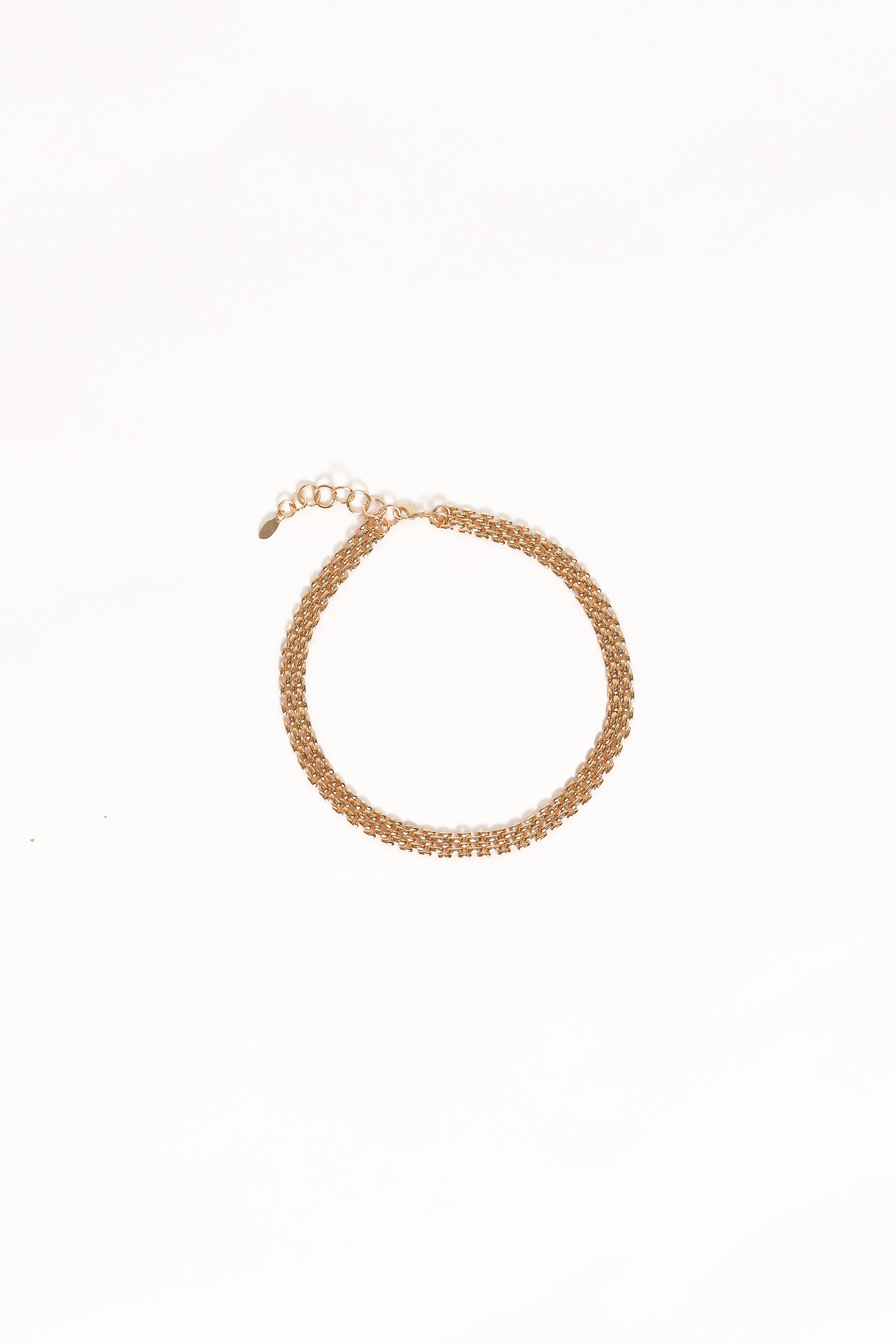Gold Thea Necklace - Dainty Jewel Pendant with Lobster Clasp
