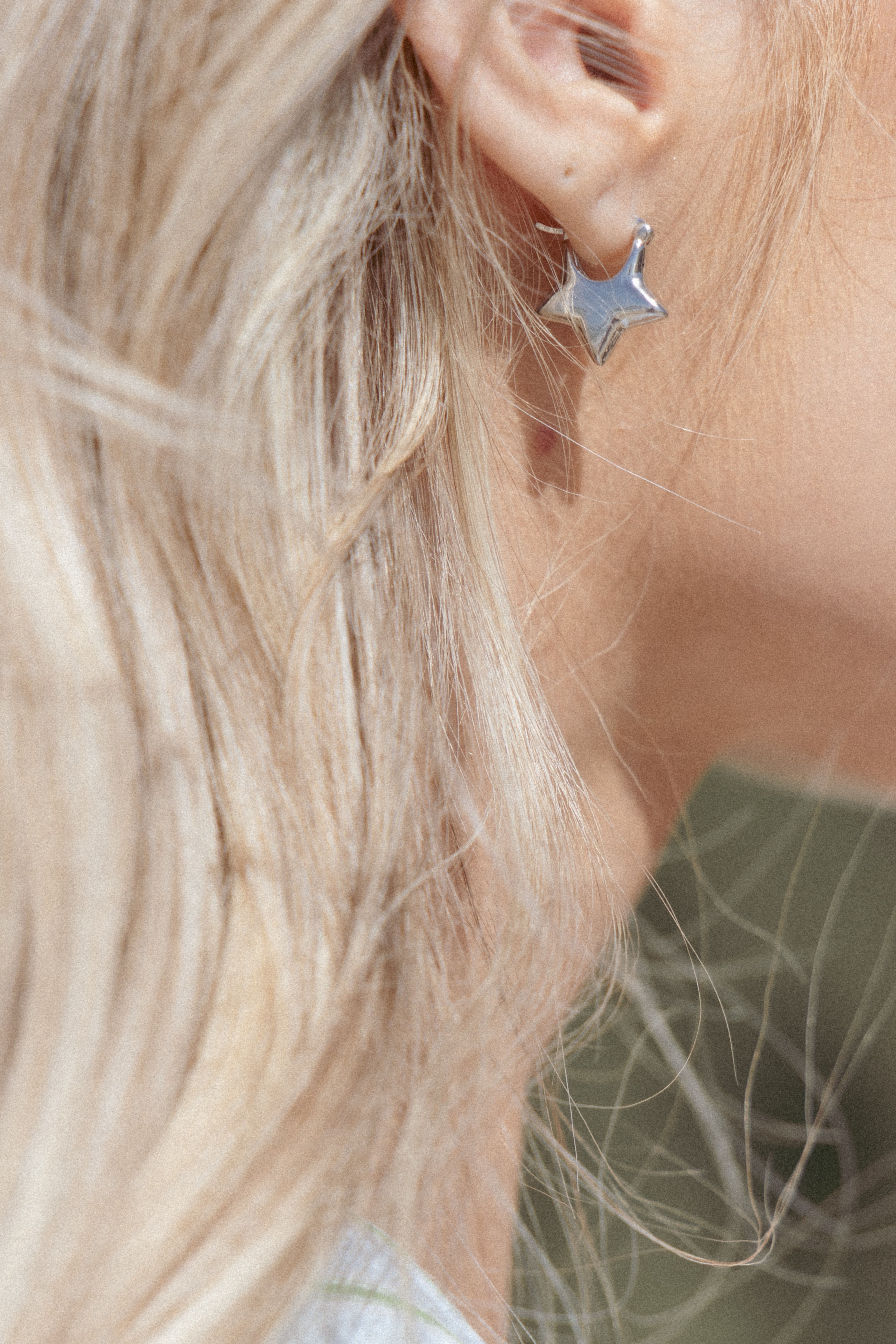 Silver Star Hoop Earrings - Chic Copper Celestial Jewelry