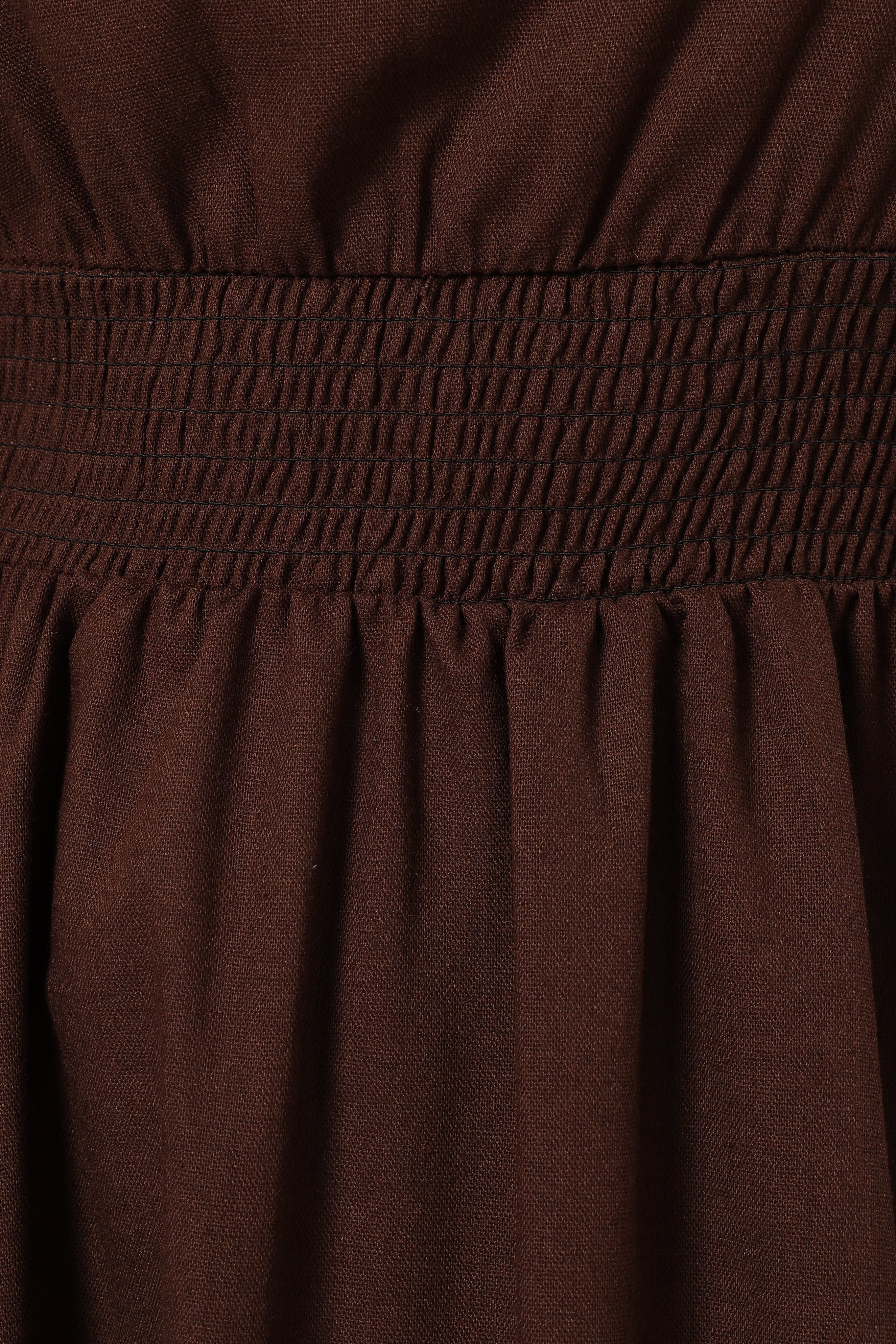 Roman Maxi Dress with Long Sleeves & Open Back - Brown Boho Chic