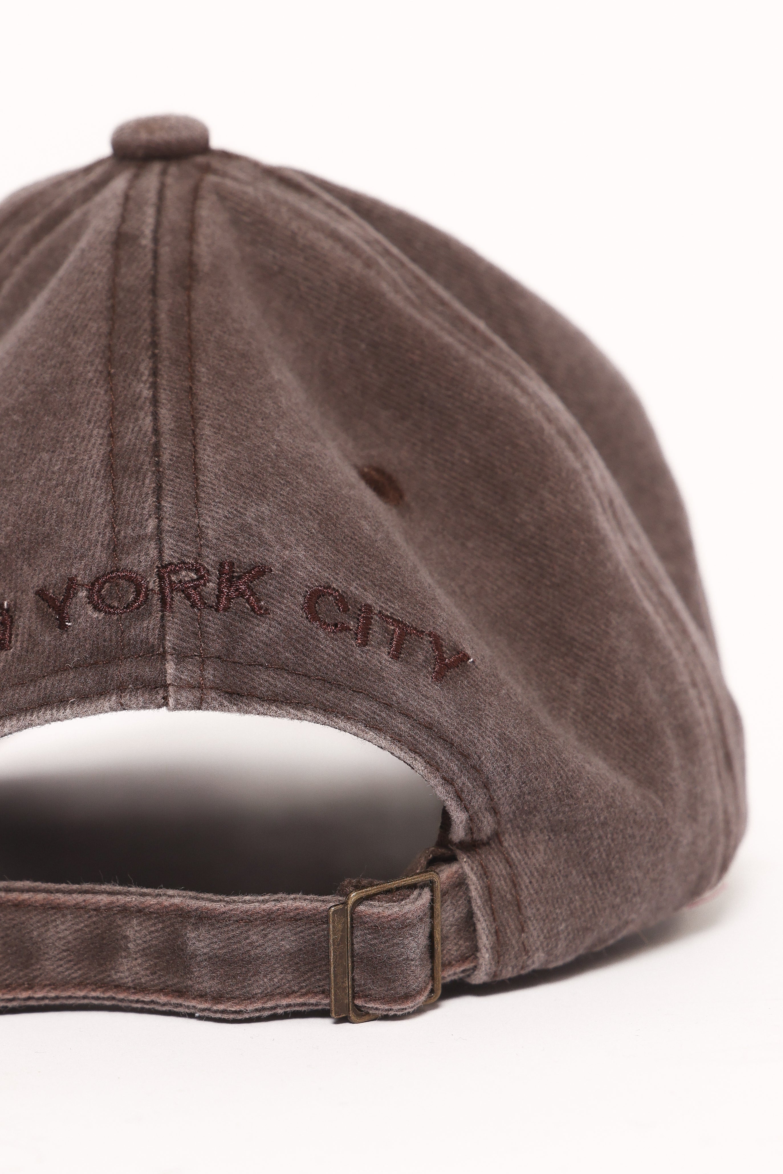 Apollo Cotton Baseball Cap with New York Embroidery - Brown