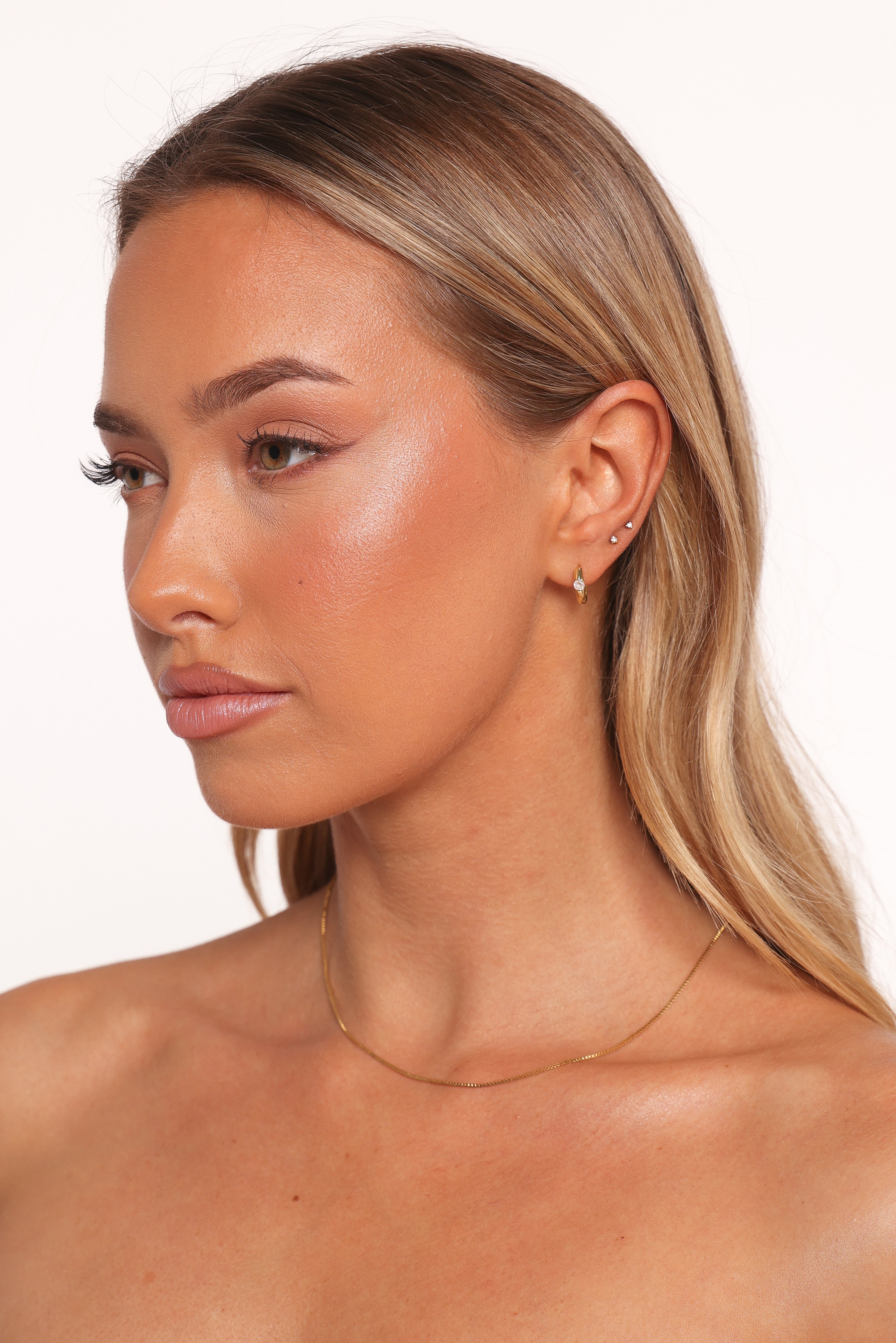 Gold Starfish Pearl Drop Hoop Earrings - Catania