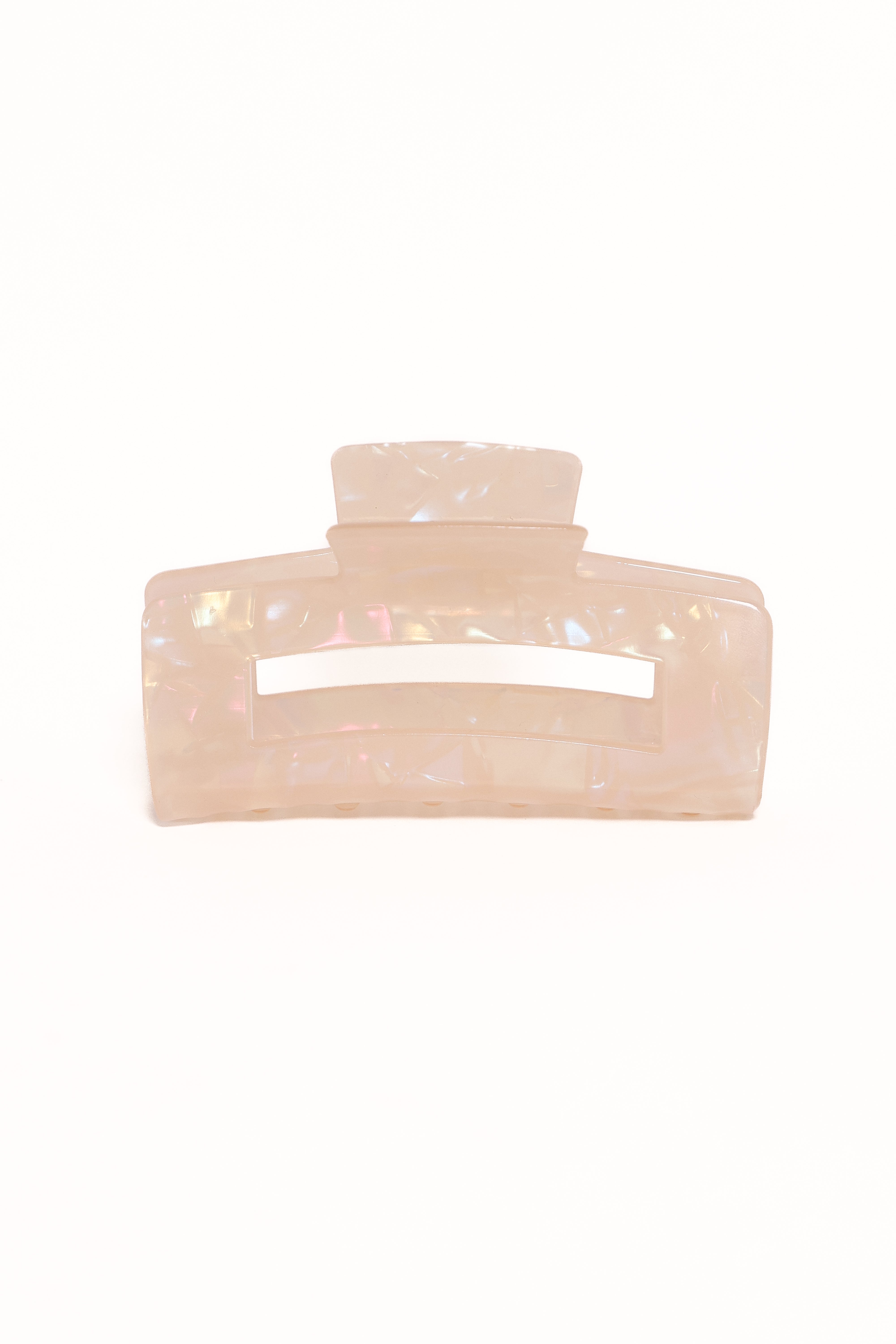 Yellow Pearlescent Hair Claw Clip - 4" Resin Demi Hair Clip