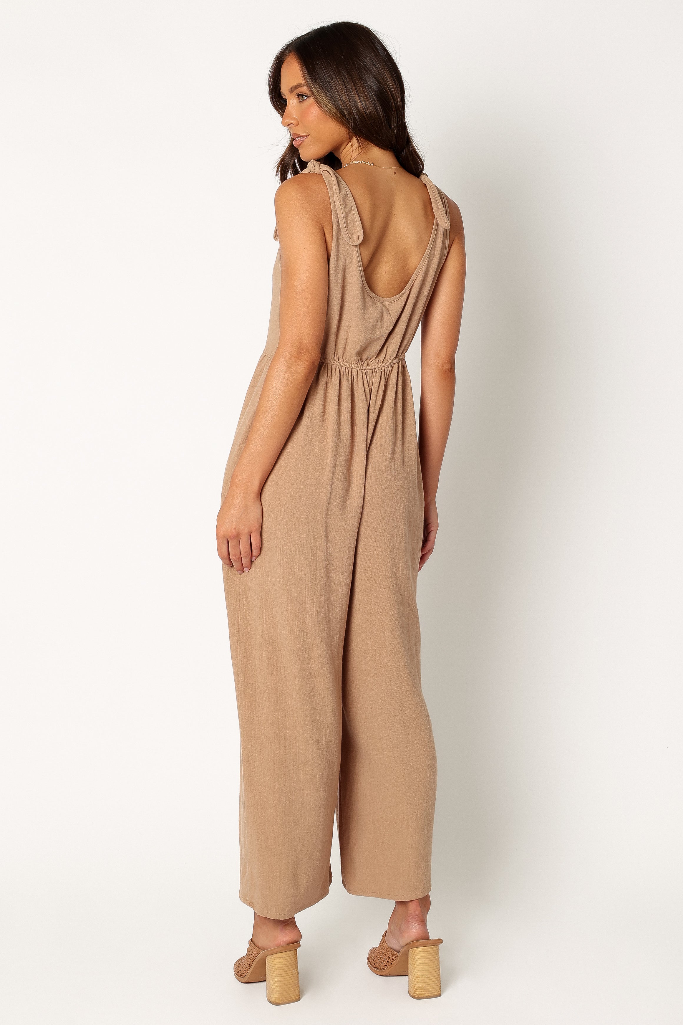 Ayla Linen Jumpsuit for Women - Wide Leg & Elastic Waist