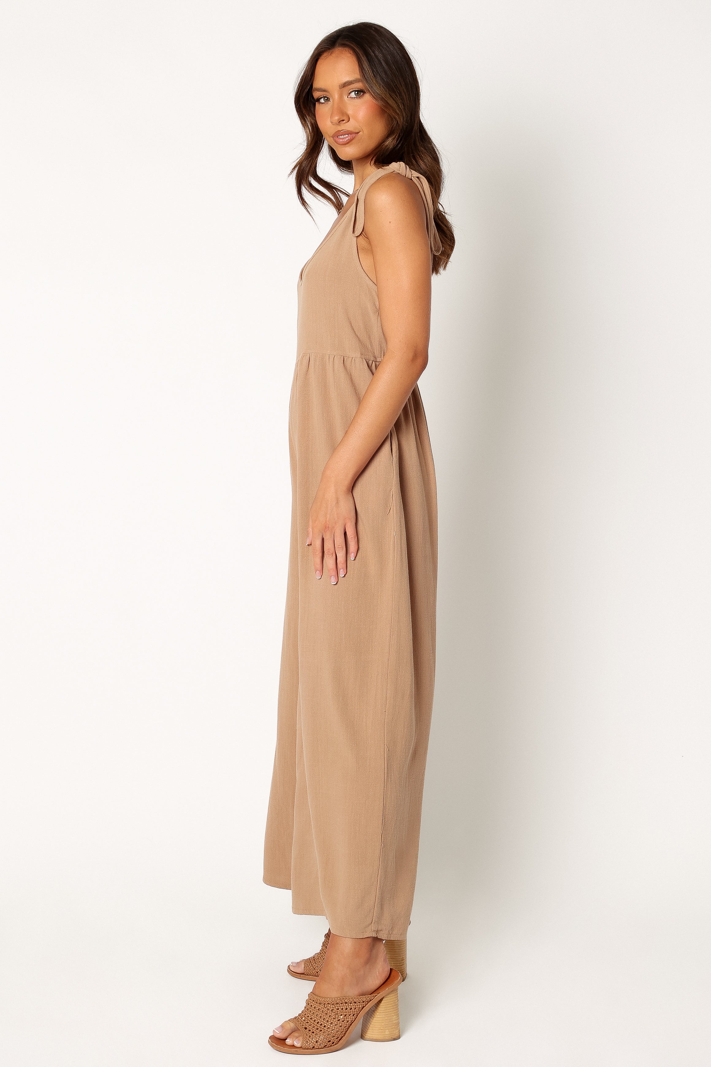 Ayla Linen Jumpsuit for Women - Wide Leg & Elastic Waist