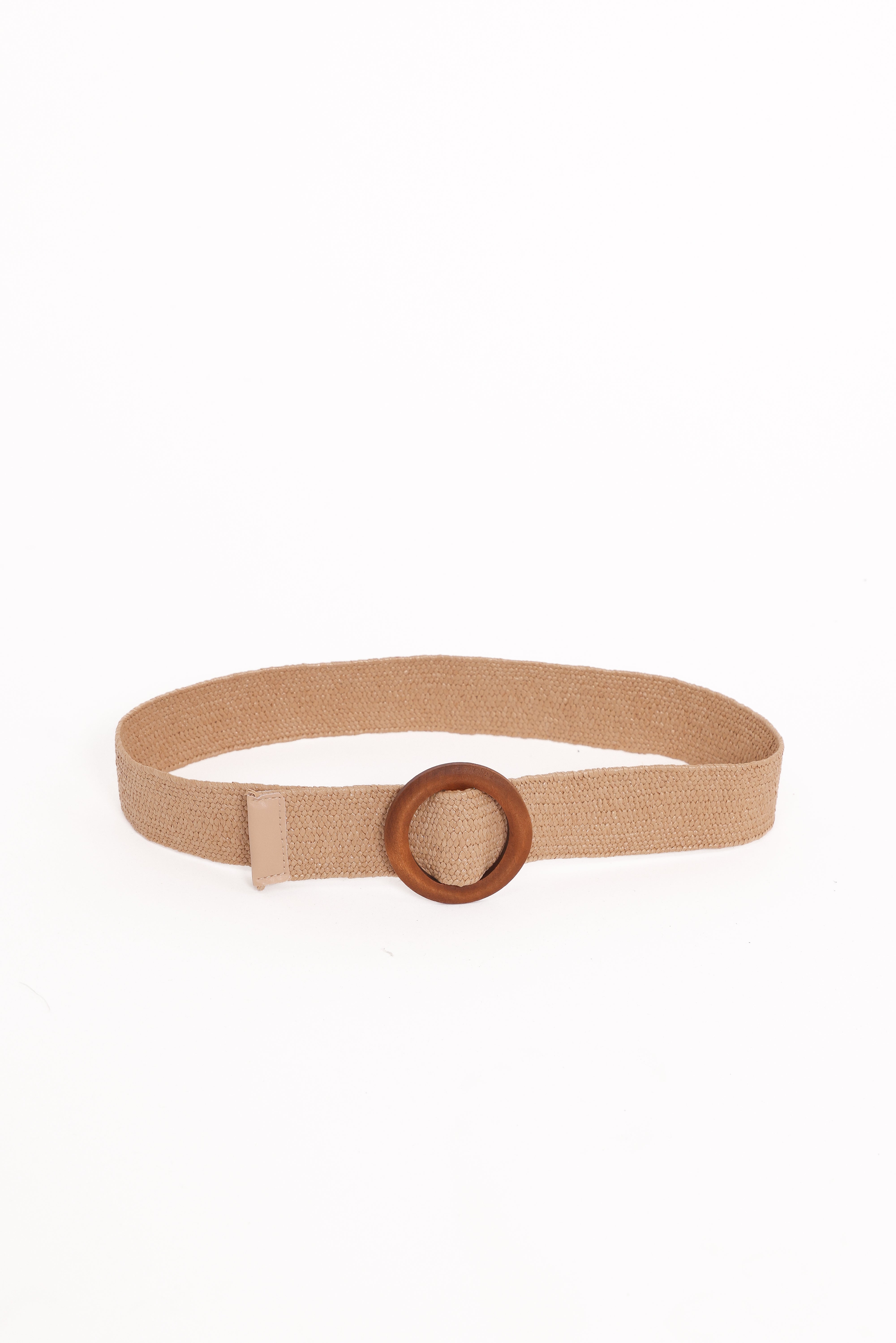 Montego Woven Sand Belt with Wooden Buckle