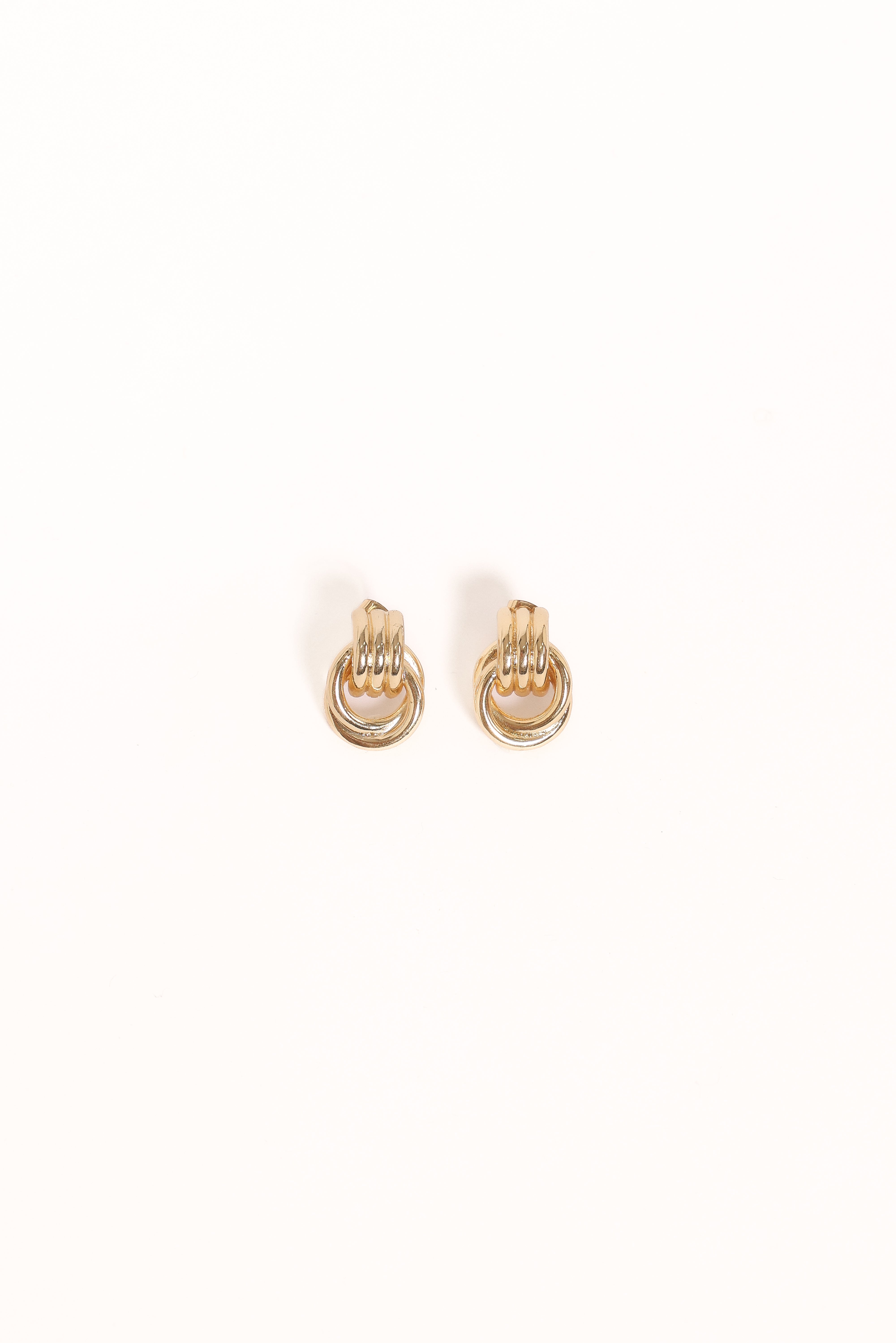 Gold Drop Earrings - Kinley Stainless Steel Studs