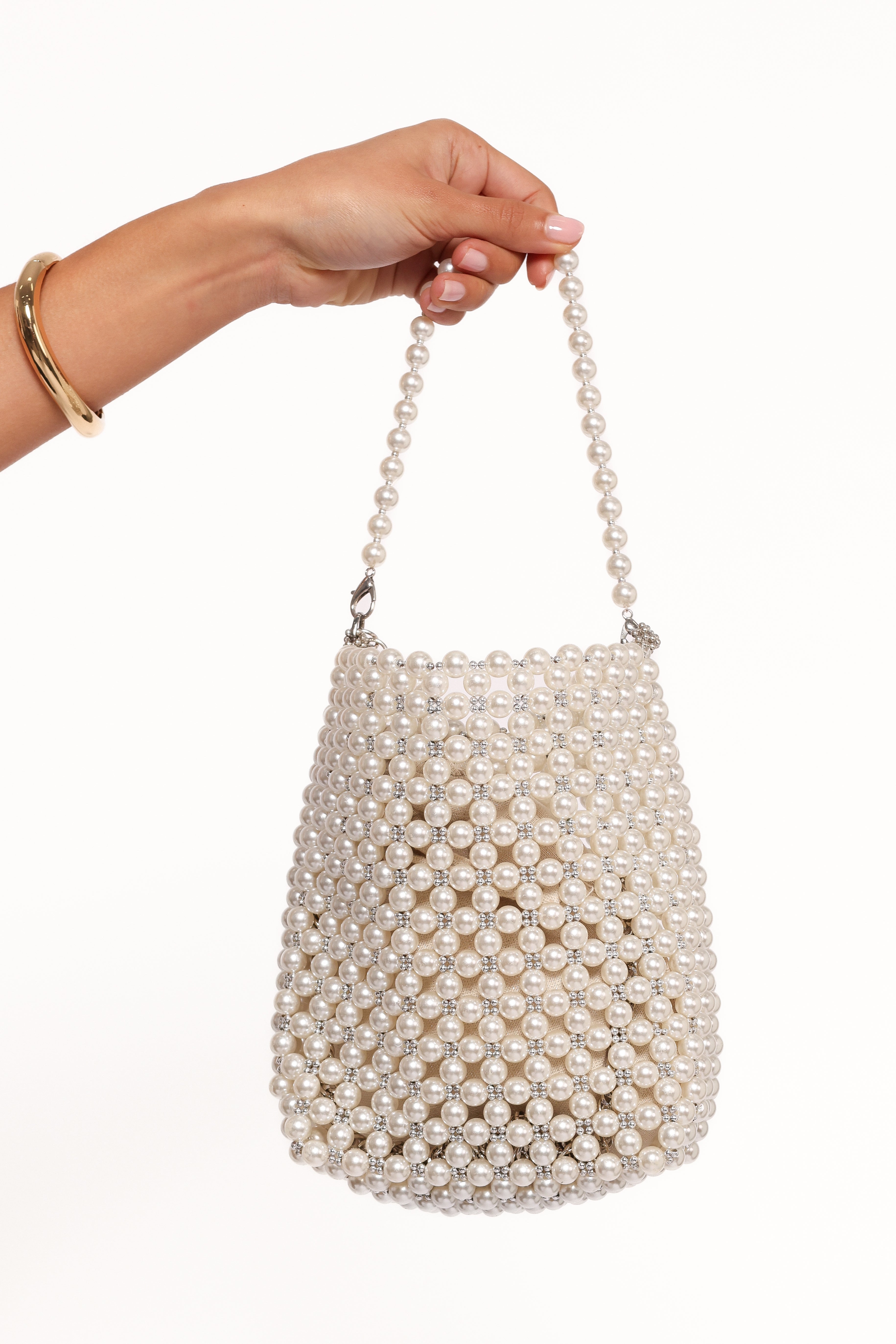 Pearl Naomi Handbag with Removable Straps & Chain