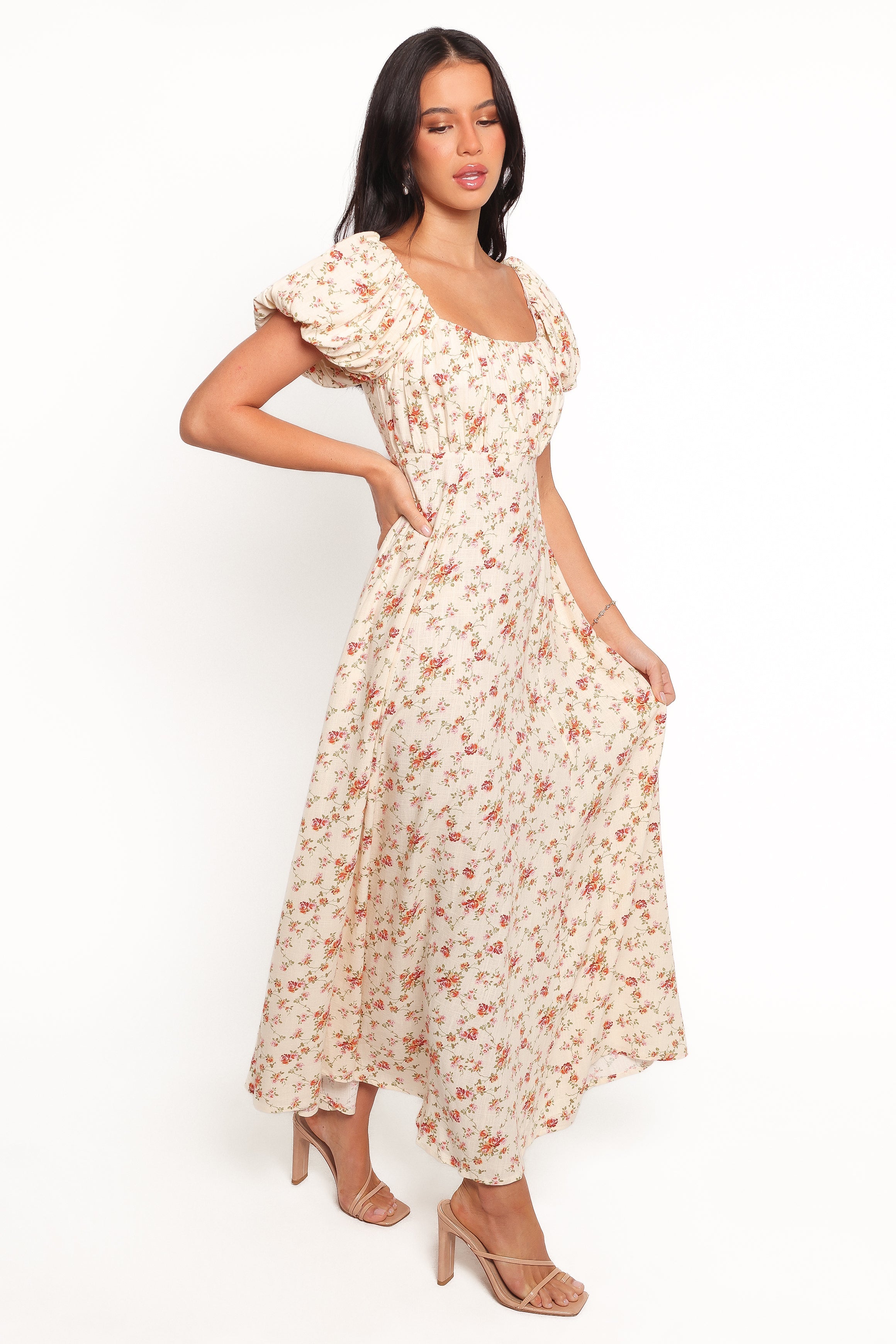 Floral Marnie Maxi Dress with Puff Sleeves & Pockets