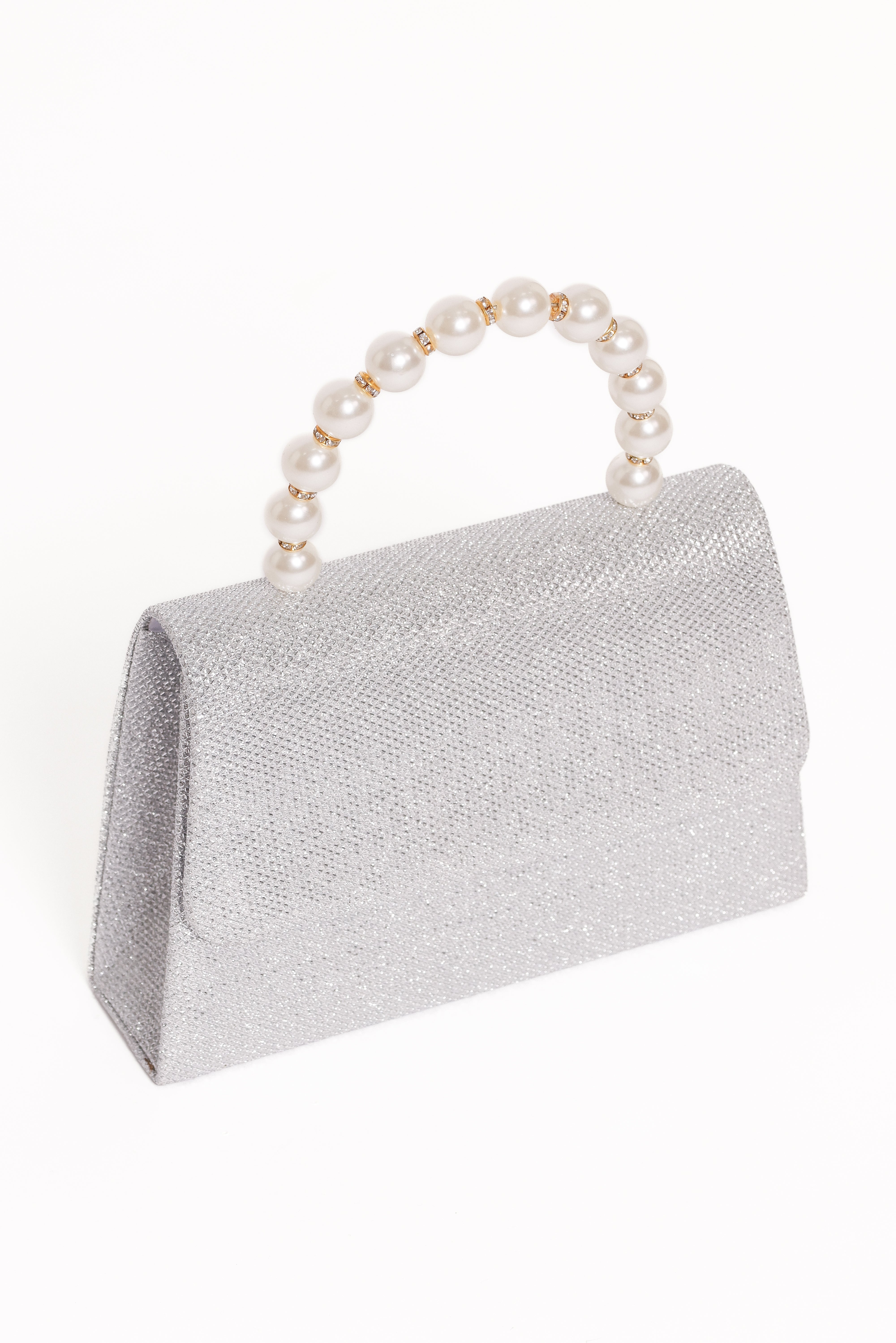 Jenn Champagne Pearl Embellished Handbag with Detachable Strap - Petal ...