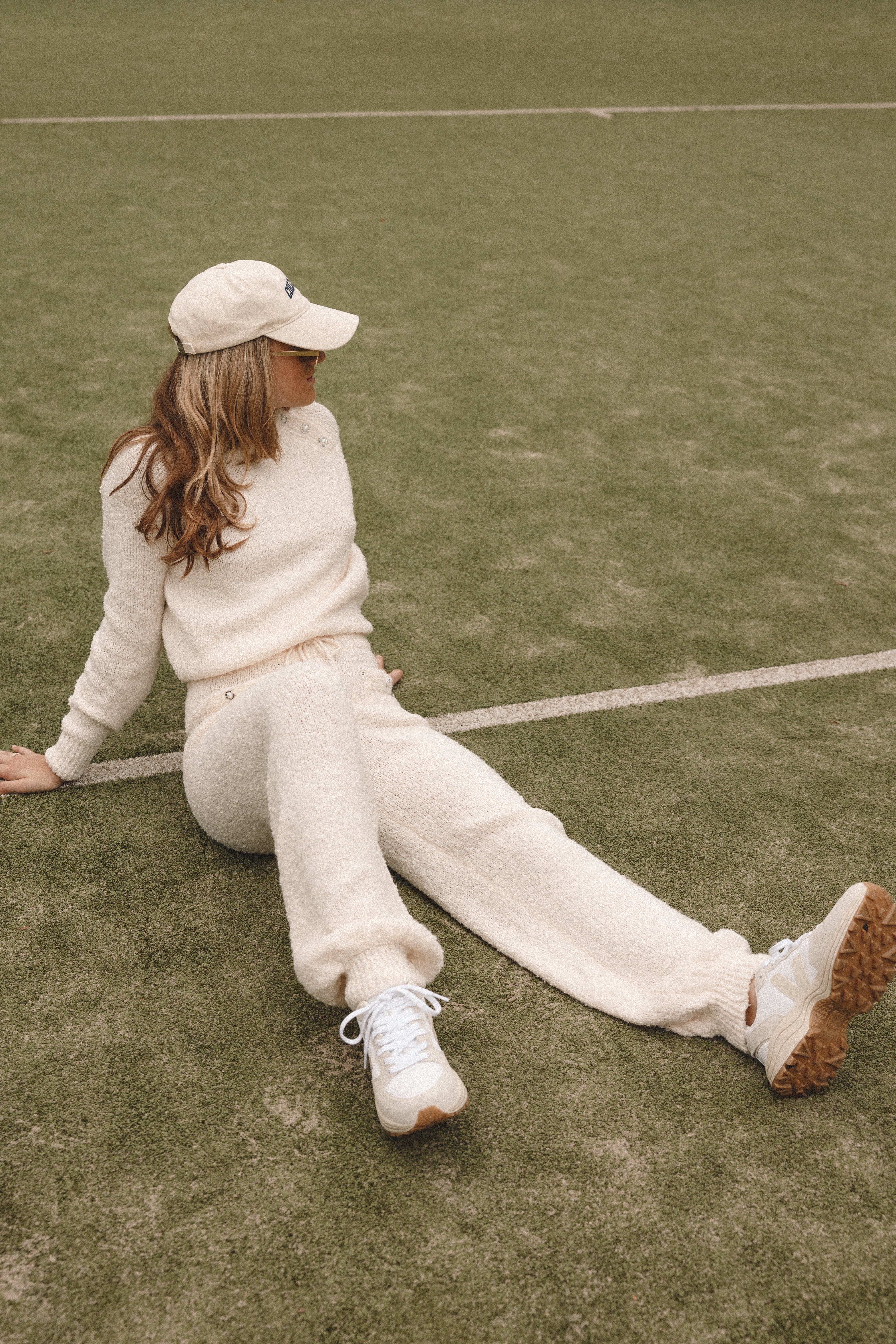 Victoria Knitted Sweater & Pants Set - Cream Loungewear