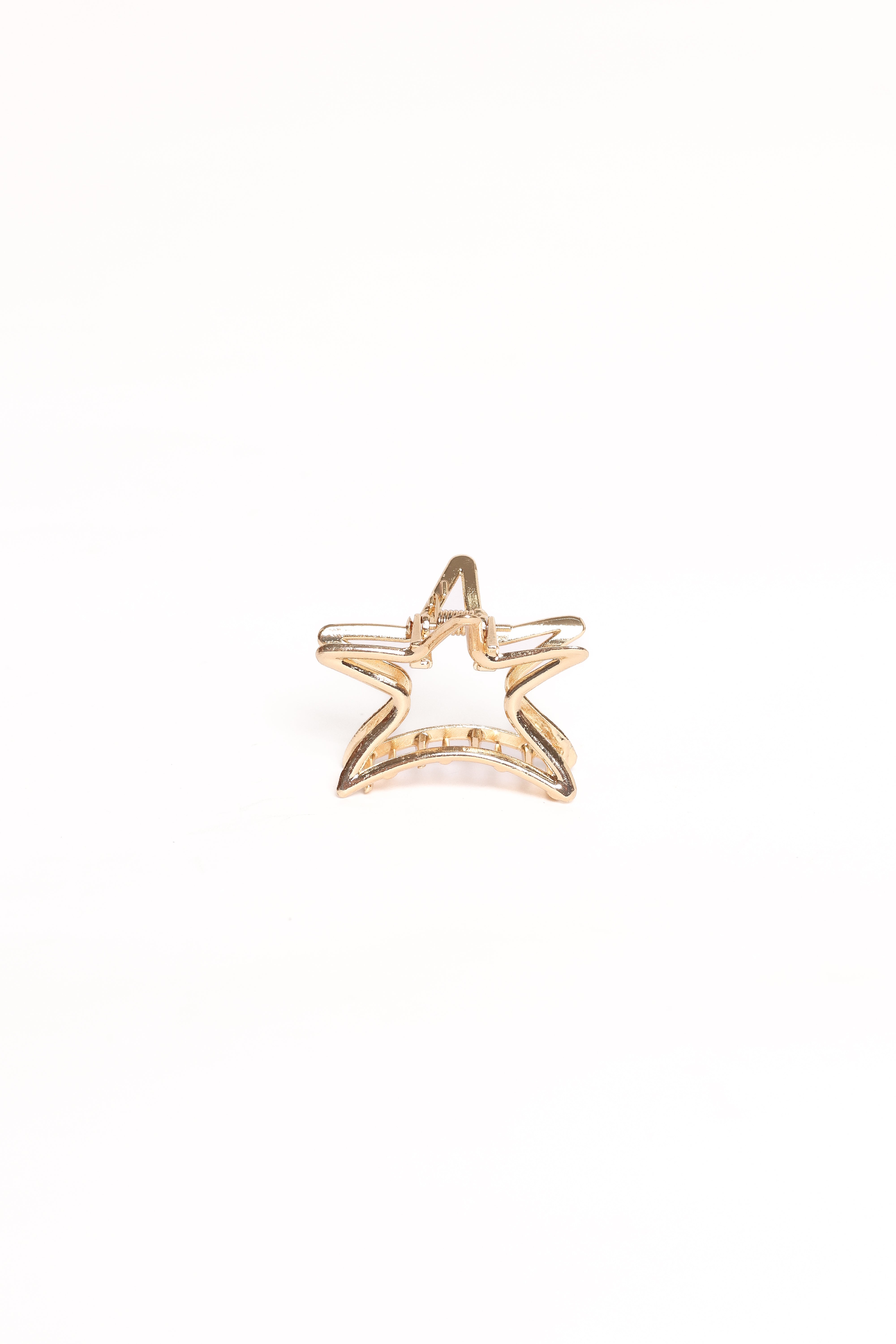 Gold Star Hair Clip - Sunny Alloy Claw for Effortless Style