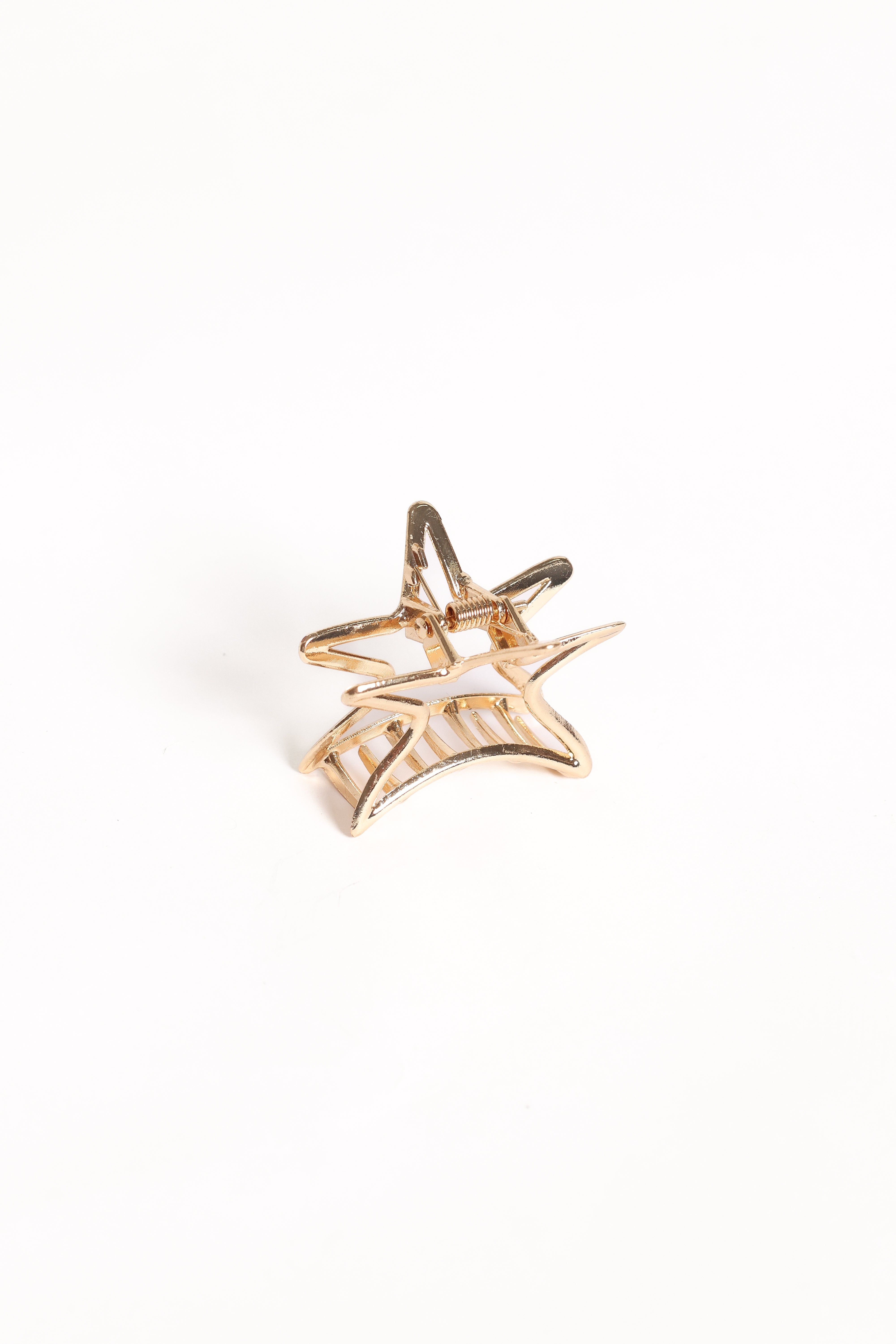 Gold Star Hair Clip - Sunny Alloy Claw for Effortless Style