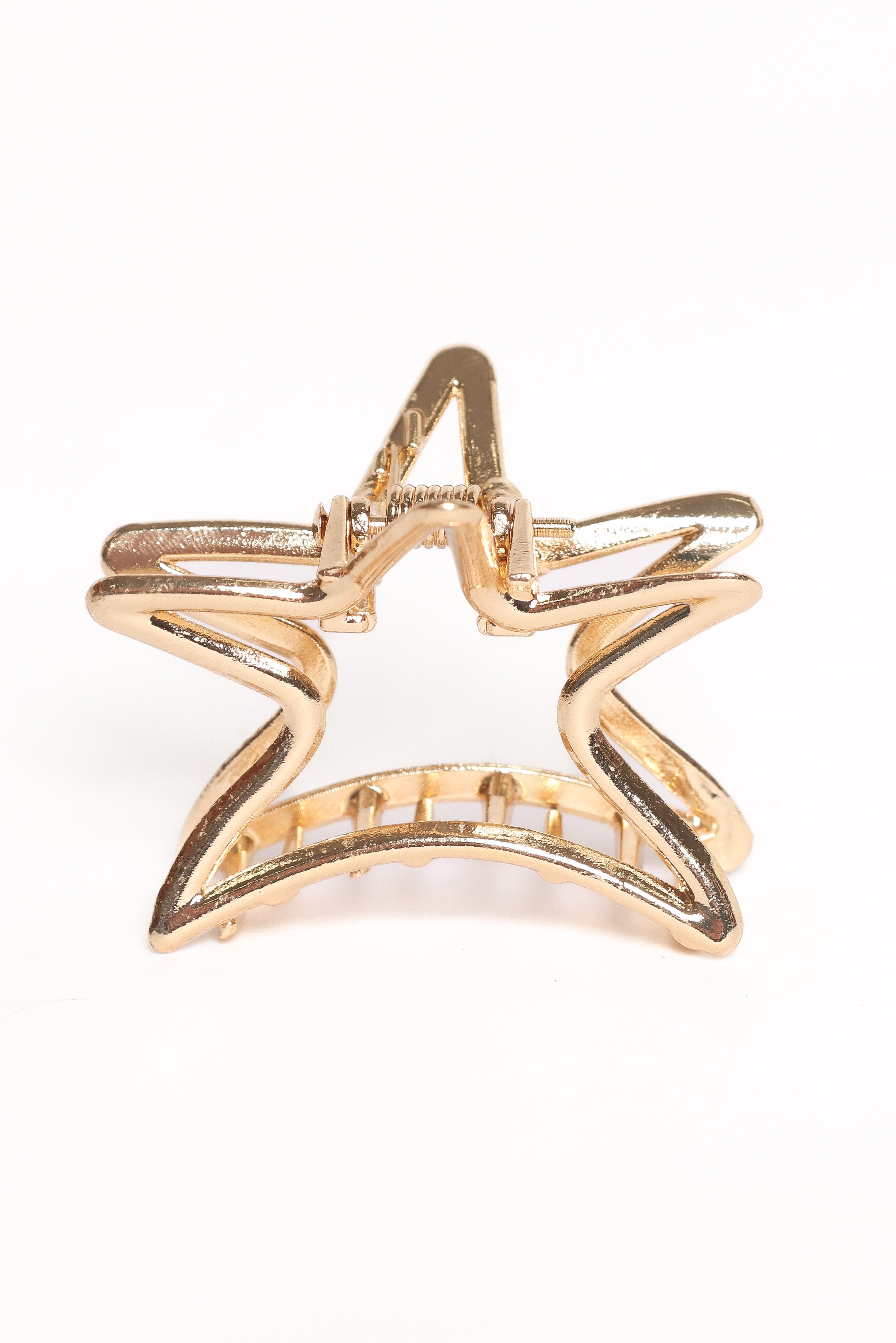 Gold Star Hair Clip - Sunny Alloy Claw for Effortless Style