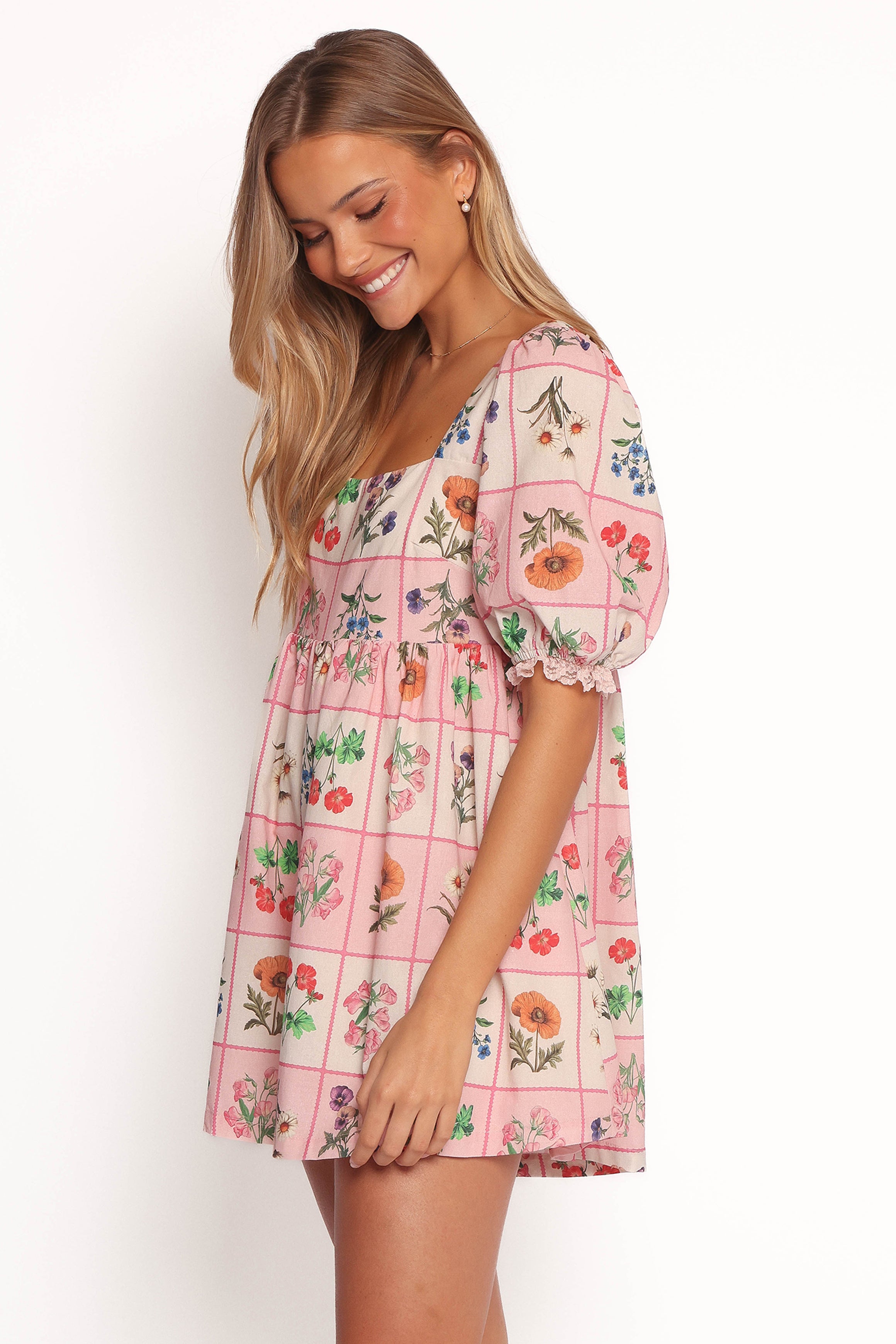 Floretta Puff Sleeve Romper - Floral Cotton Jumpsuit