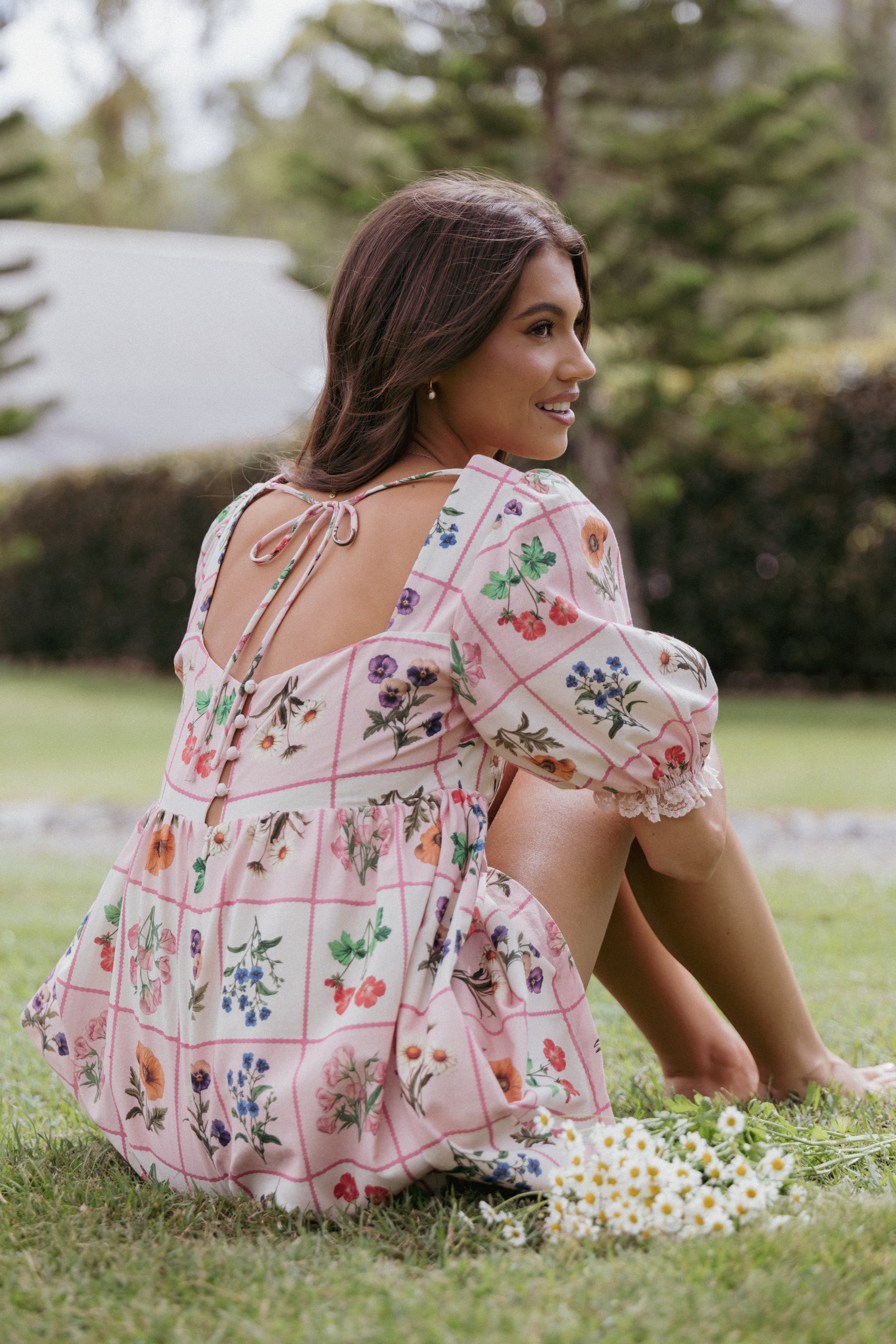 Floretta Puff Sleeve Romper - Floral Cotton Jumpsuit