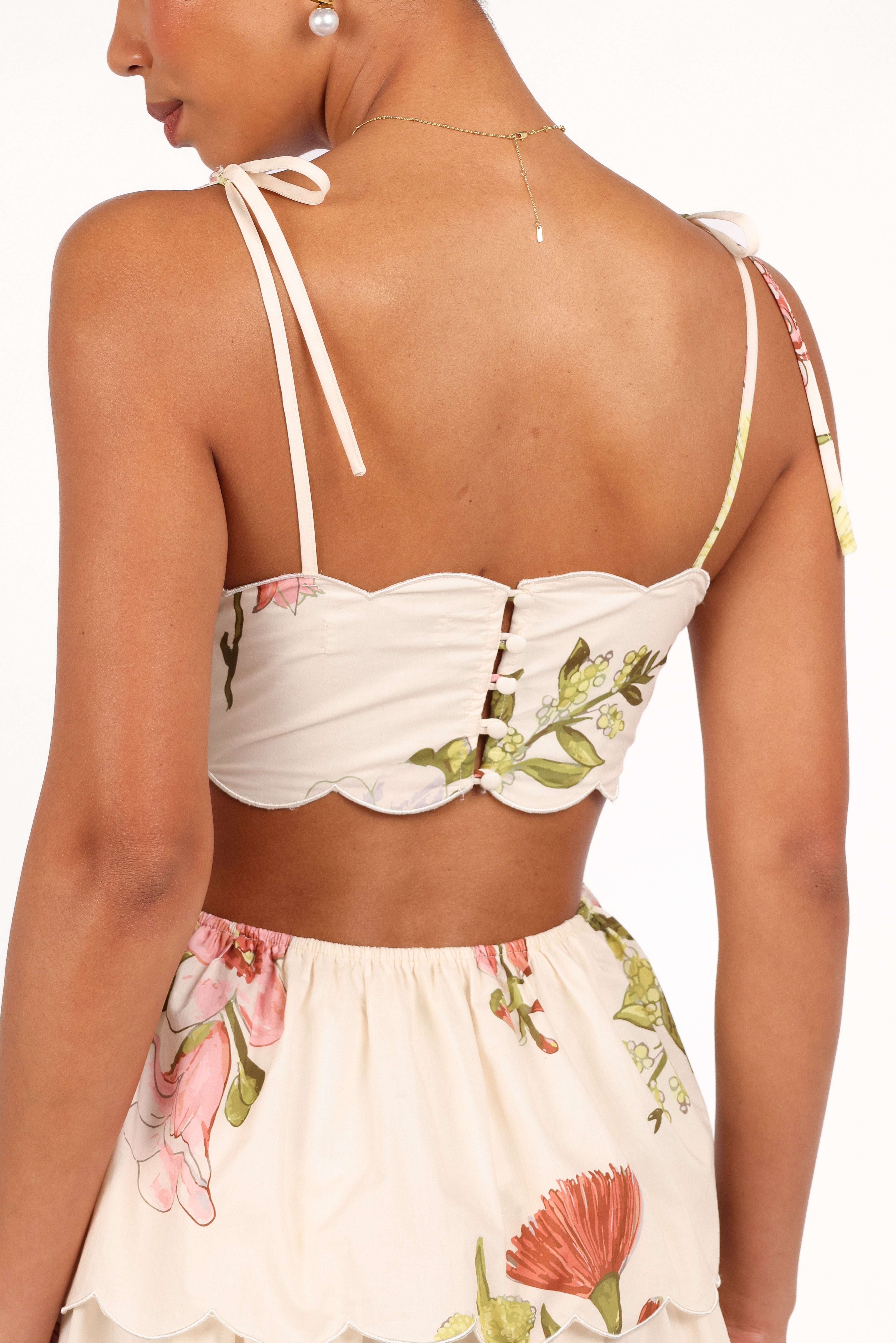 Floral Maxi Dress with Side Cutouts & Adjustable Straps - Adelaide