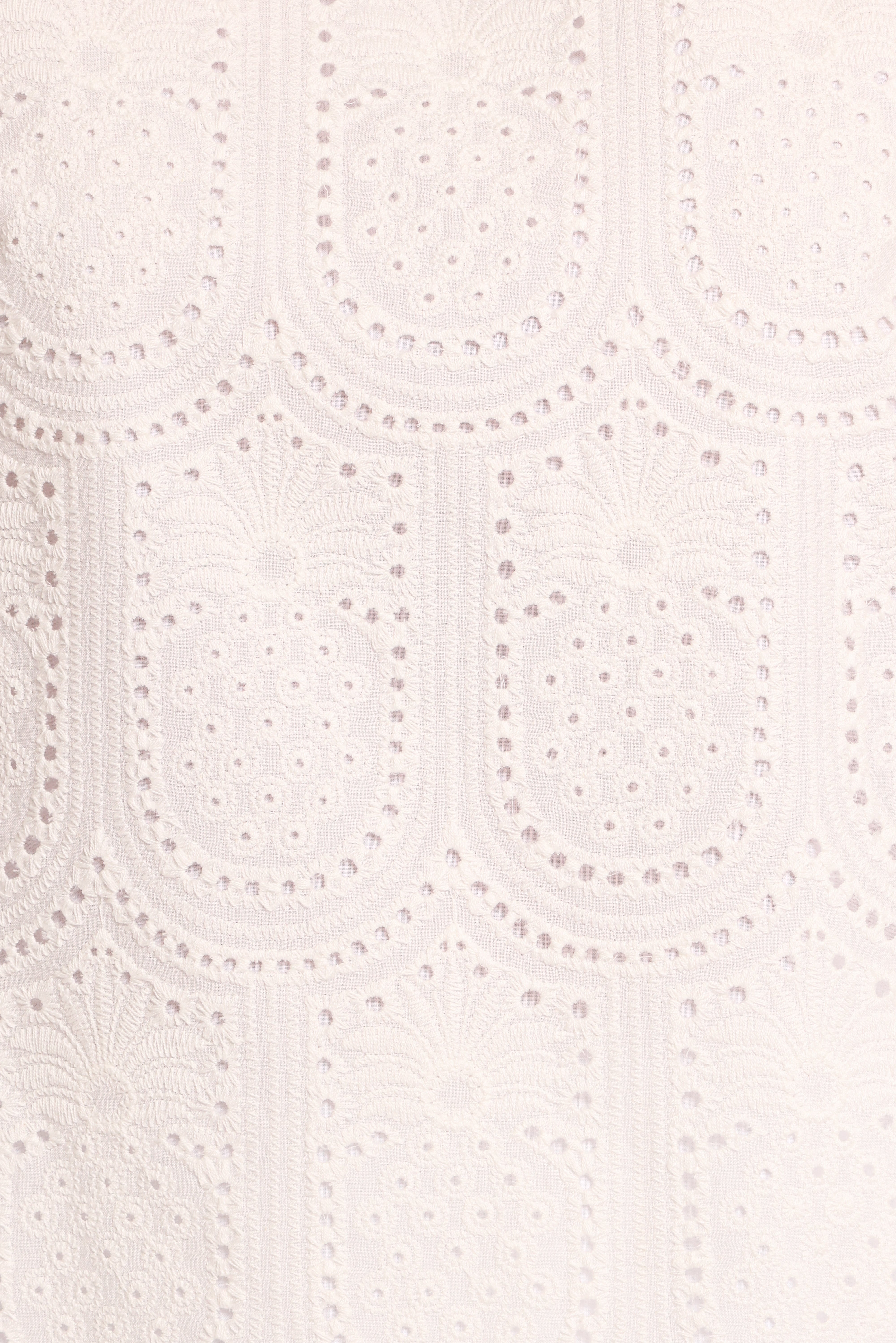 White Arabella Cotton Tunic Top with Embroidery
