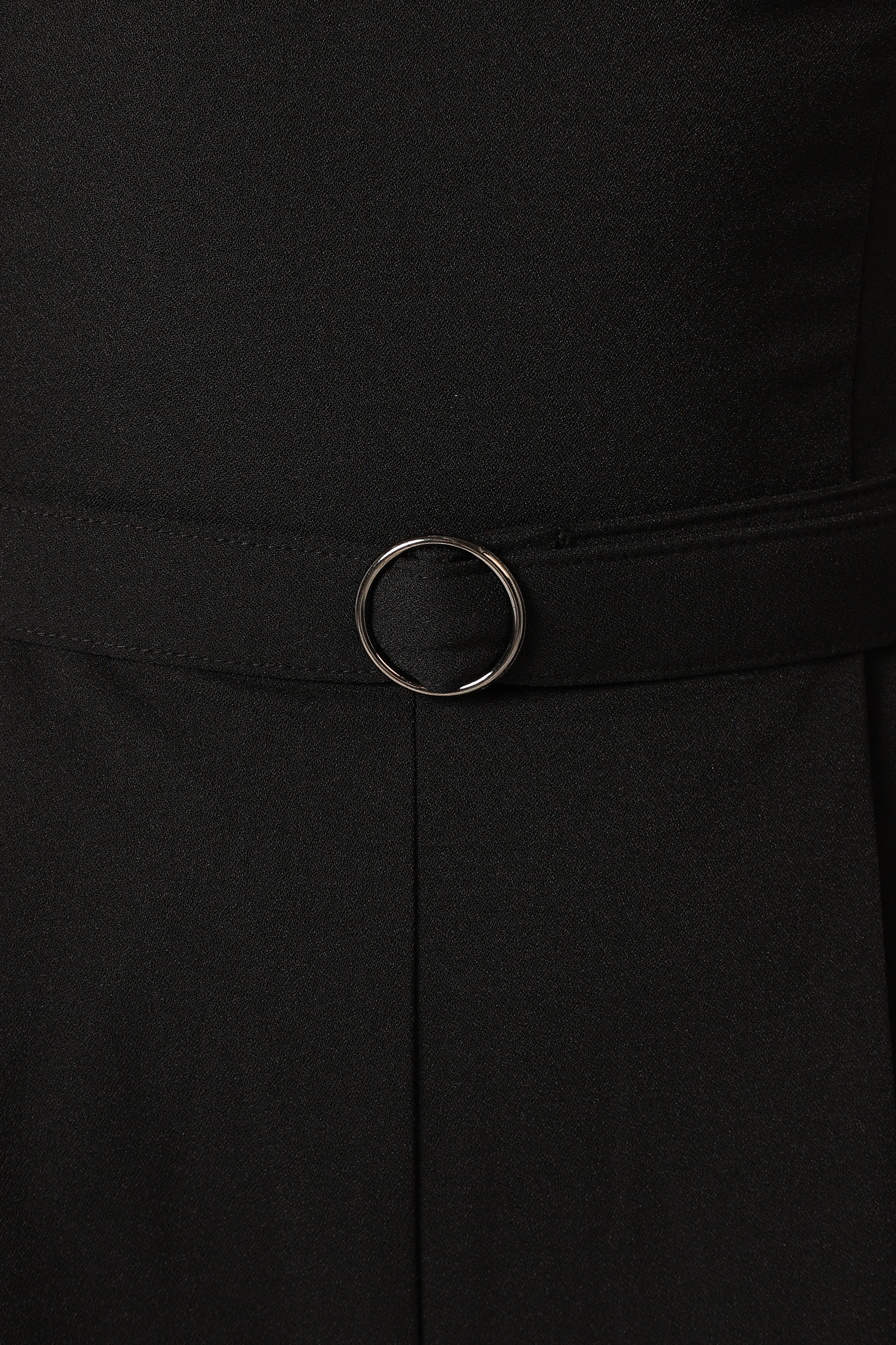 Hansen Black Strapless Jumpsuit with Wide Leg & Detachable Belt