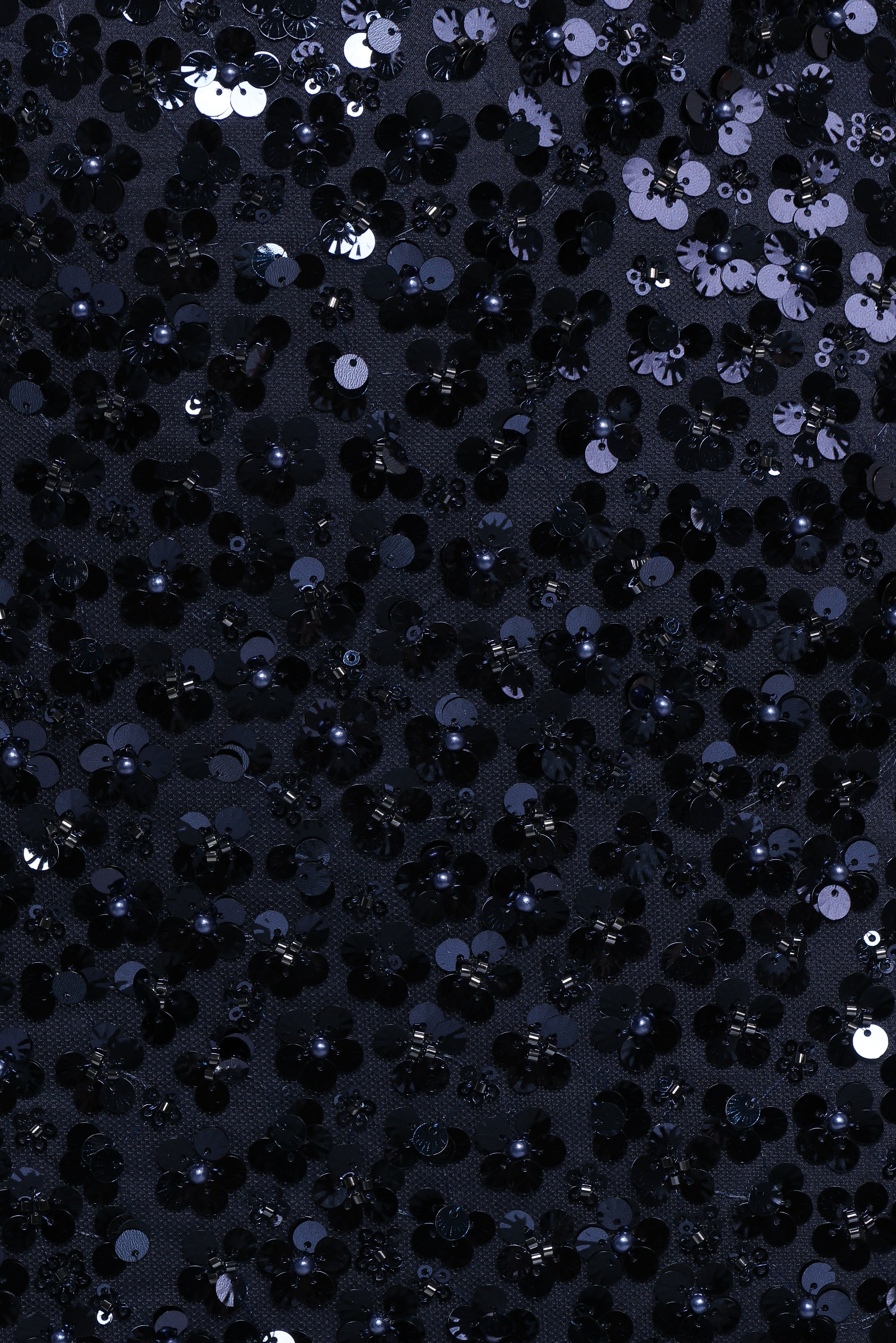 Glissy Sequin Skirt & Top Set - Navy Strapless Party Outfit