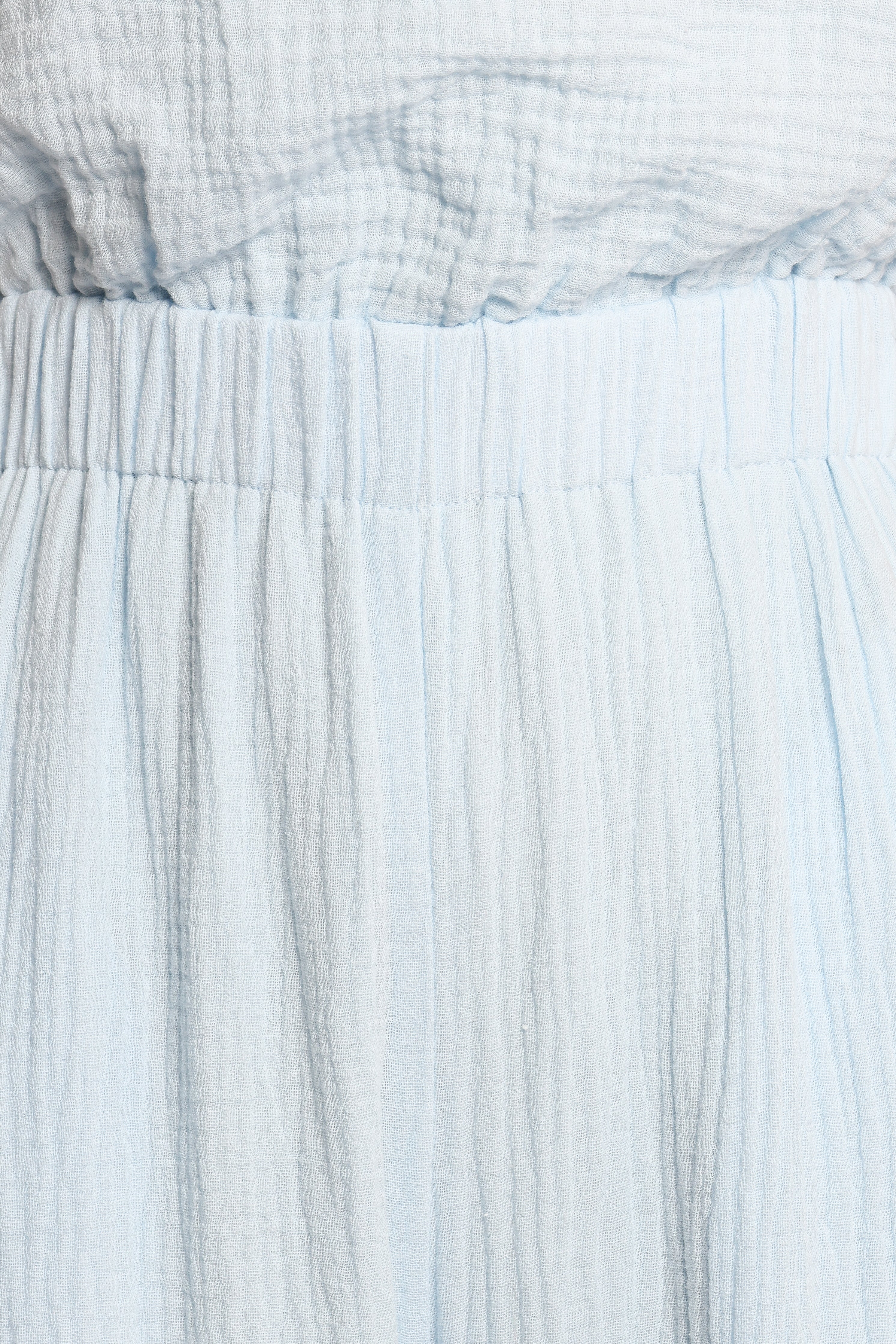 Brenna Sleeveless Cotton Jumpsuit with Keyhole Back - Pale Blue