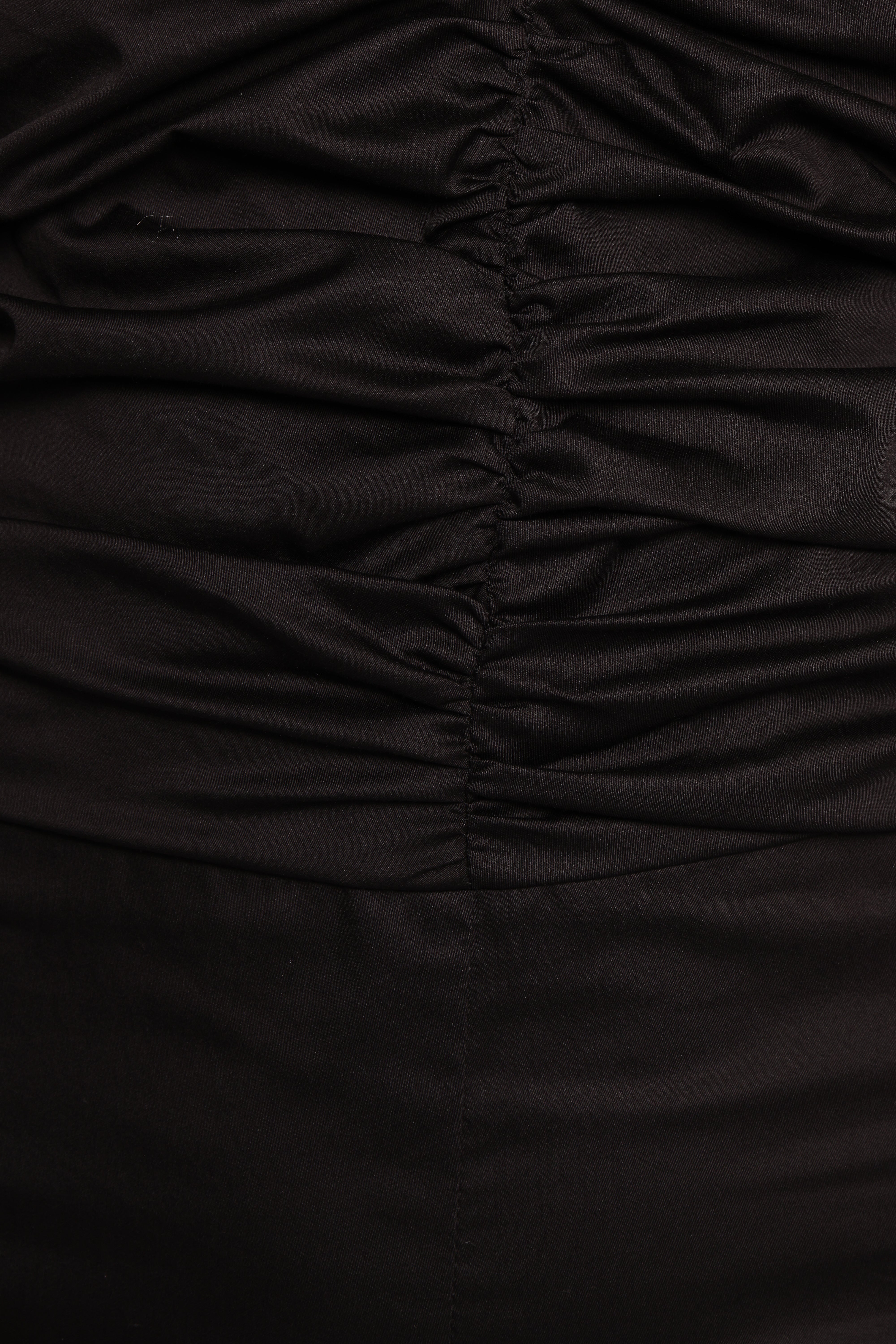 Myla Black Jumpsuit with Detachable Sleeves & Ruched Detail